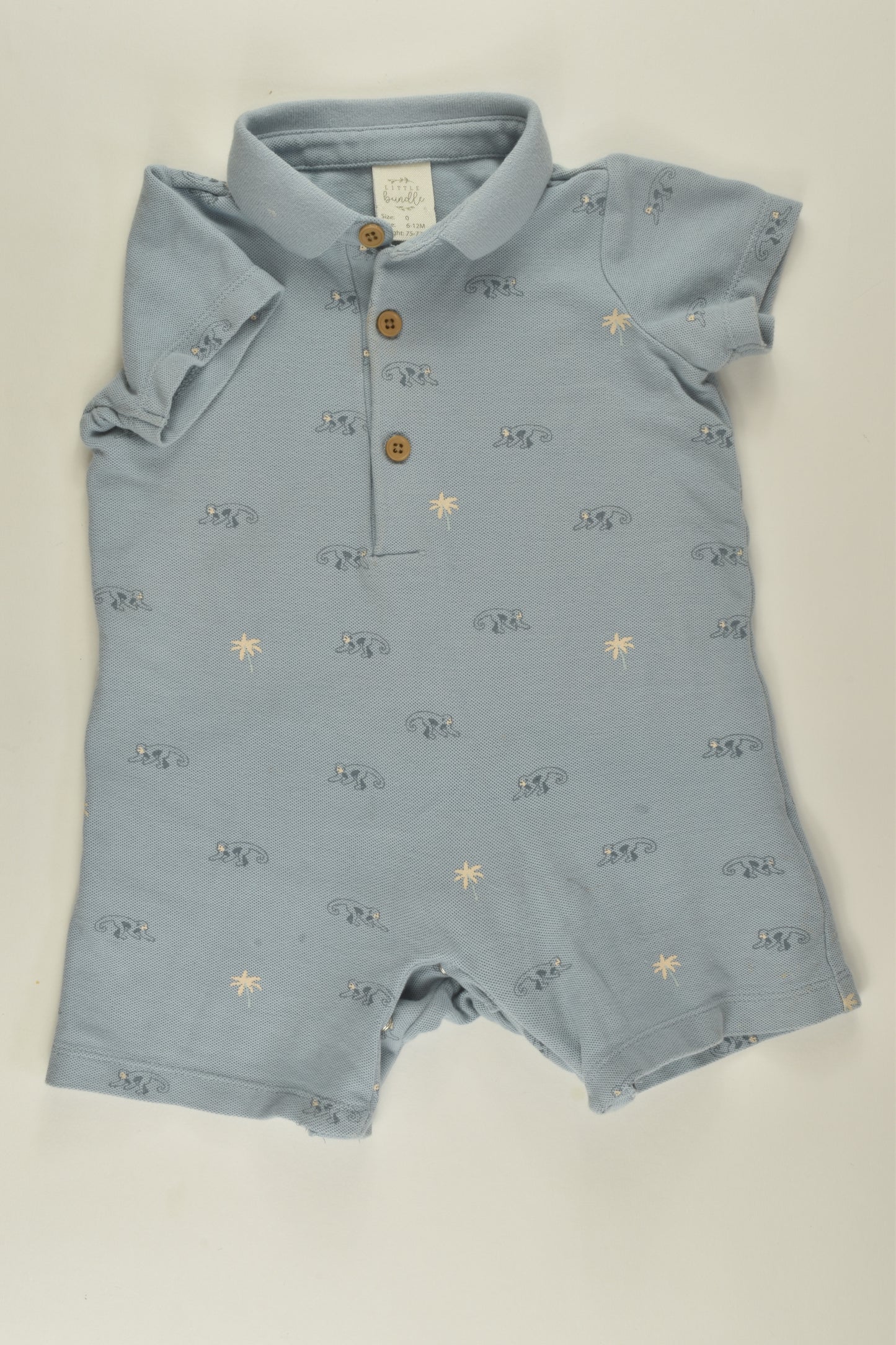 Little Bundle Size 0 Monkey Short Romper
