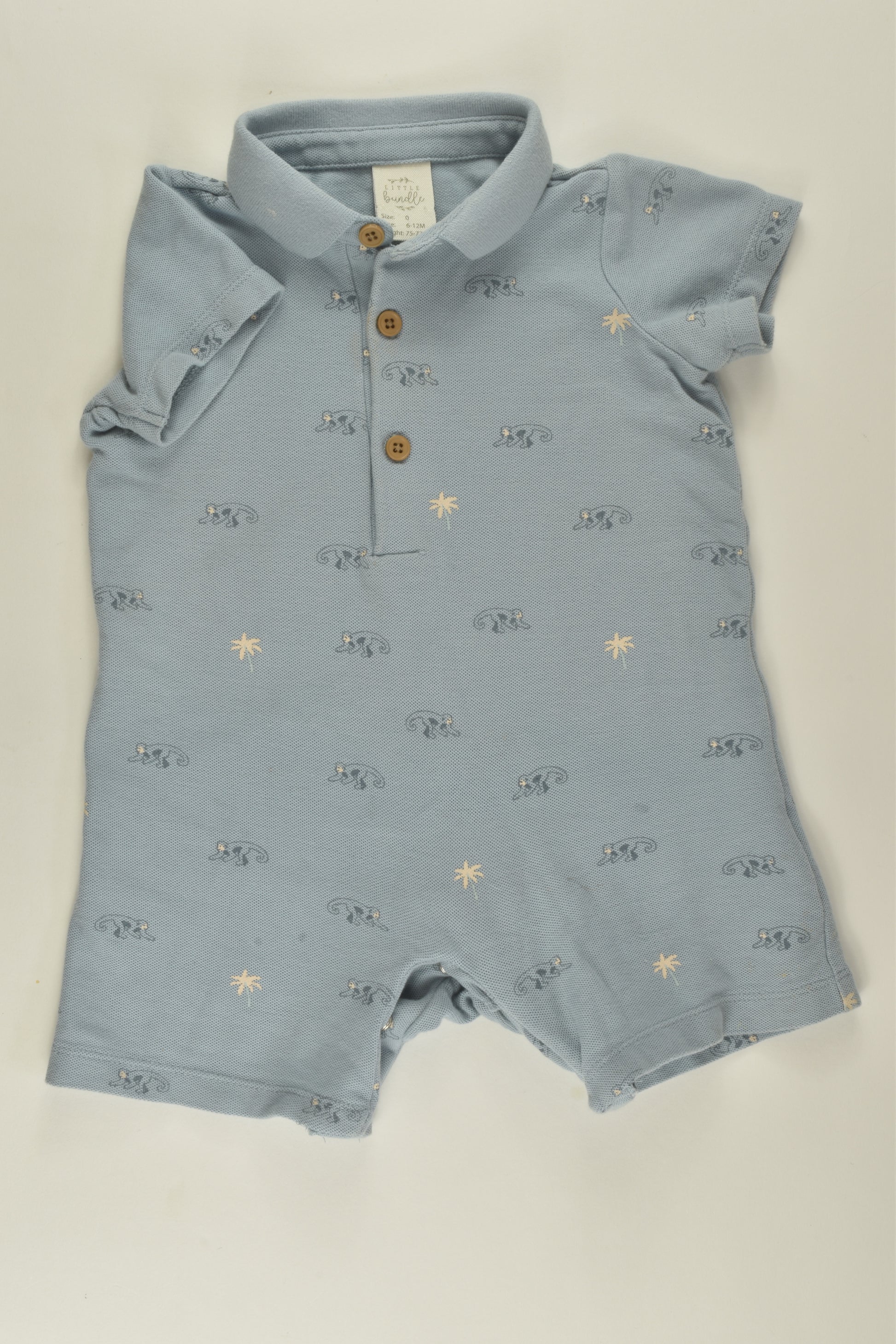 Little Bundle Size 0 Monkey Short Romper