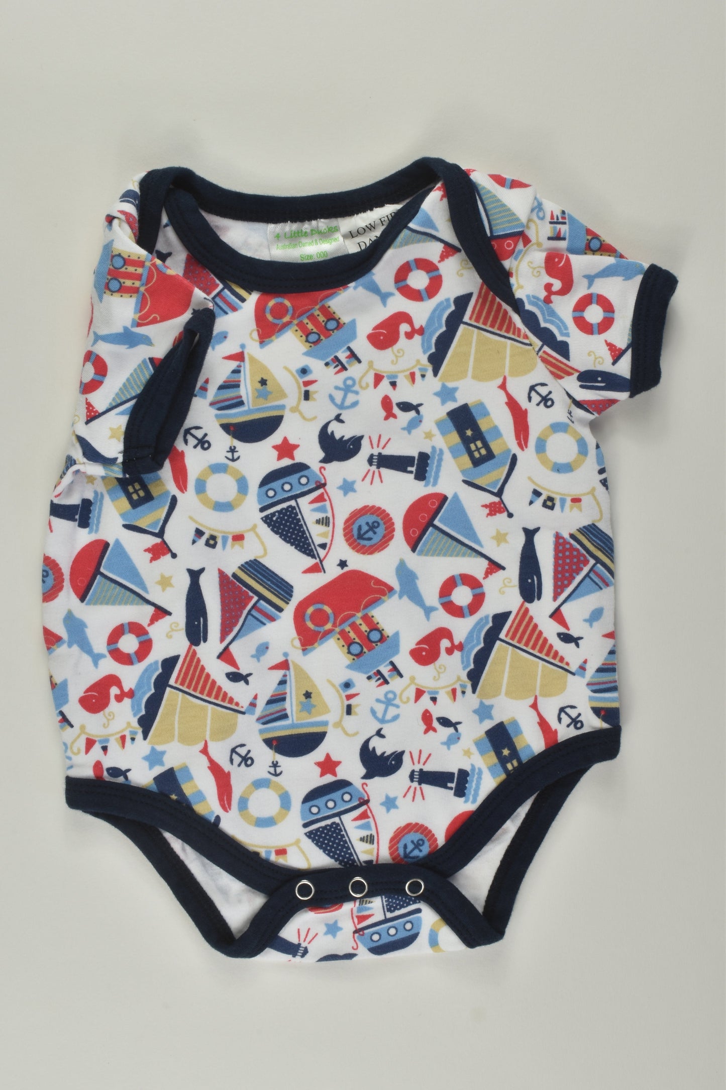 Little Ducks Size 000 Nautical Bodysuit