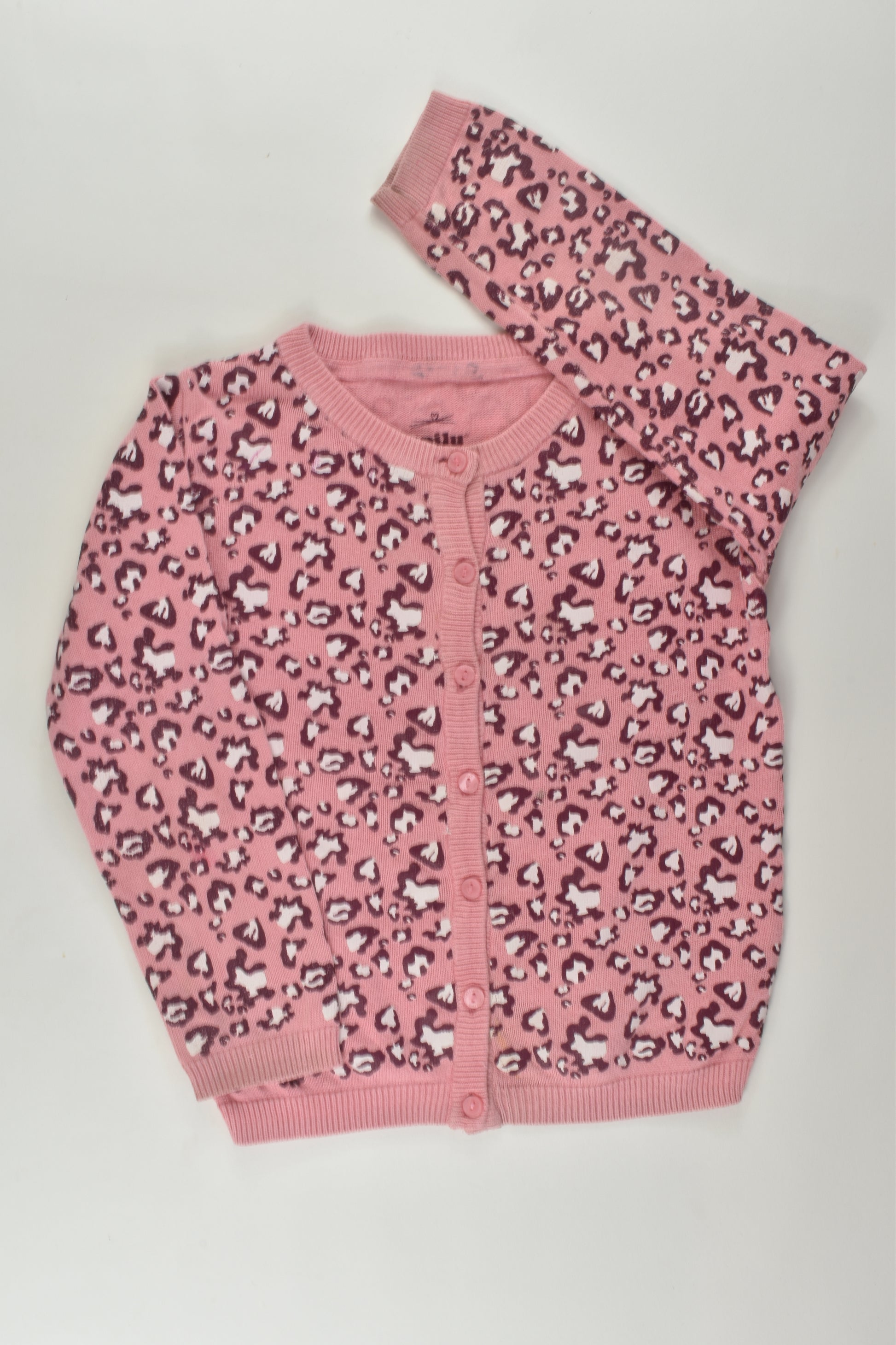 Lupilu Size 2-4 Leopard Print Cardigan