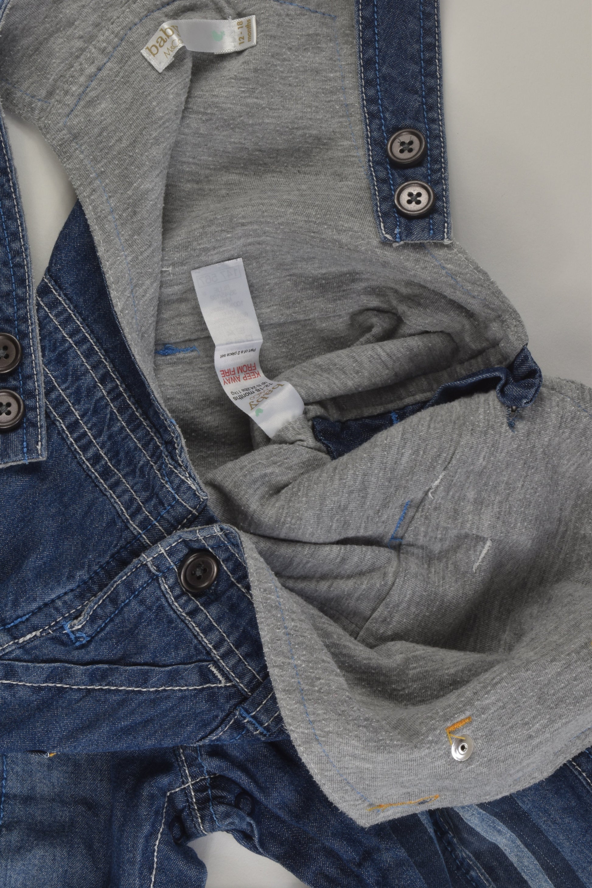 M&Co Size 1 Lined Denim Overalls