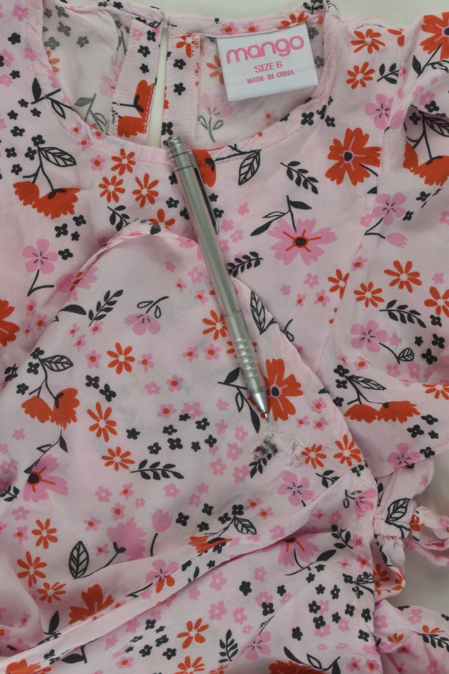 Mango Size 6 Floral Viscose Dress