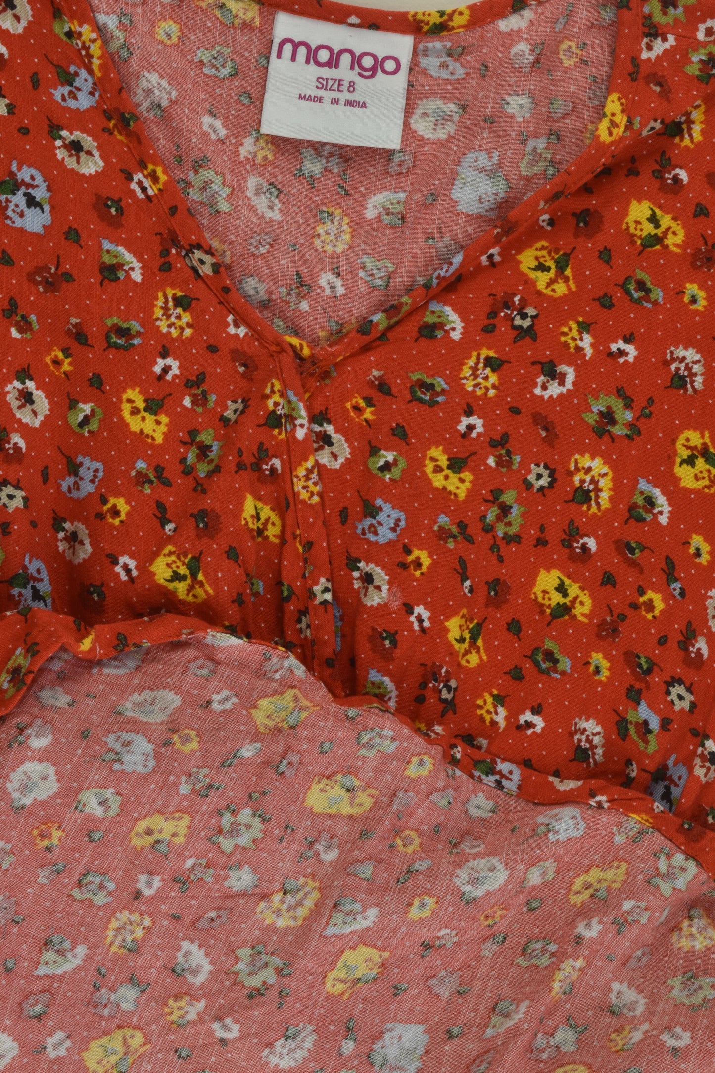 Mango Size 8 Floral Viscose Dress