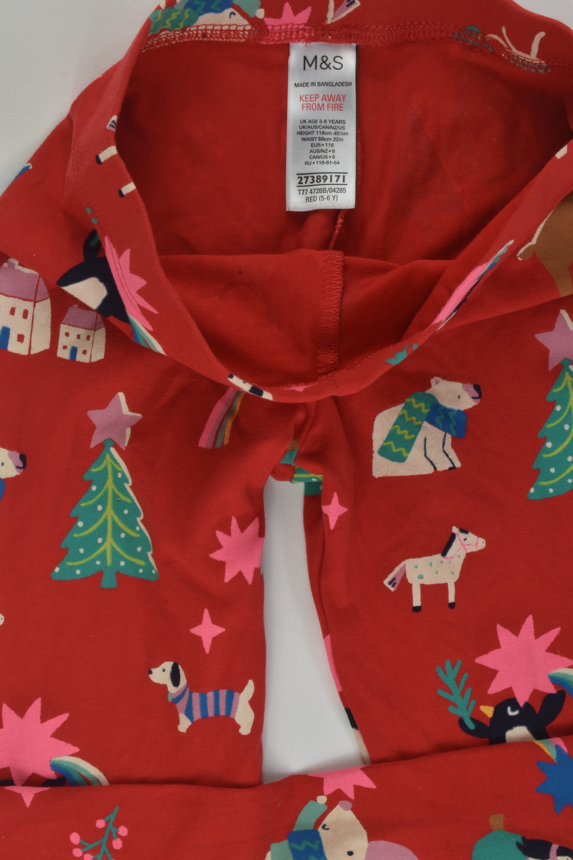 Marks & Spencer Size 5-6 Christmas Leggings