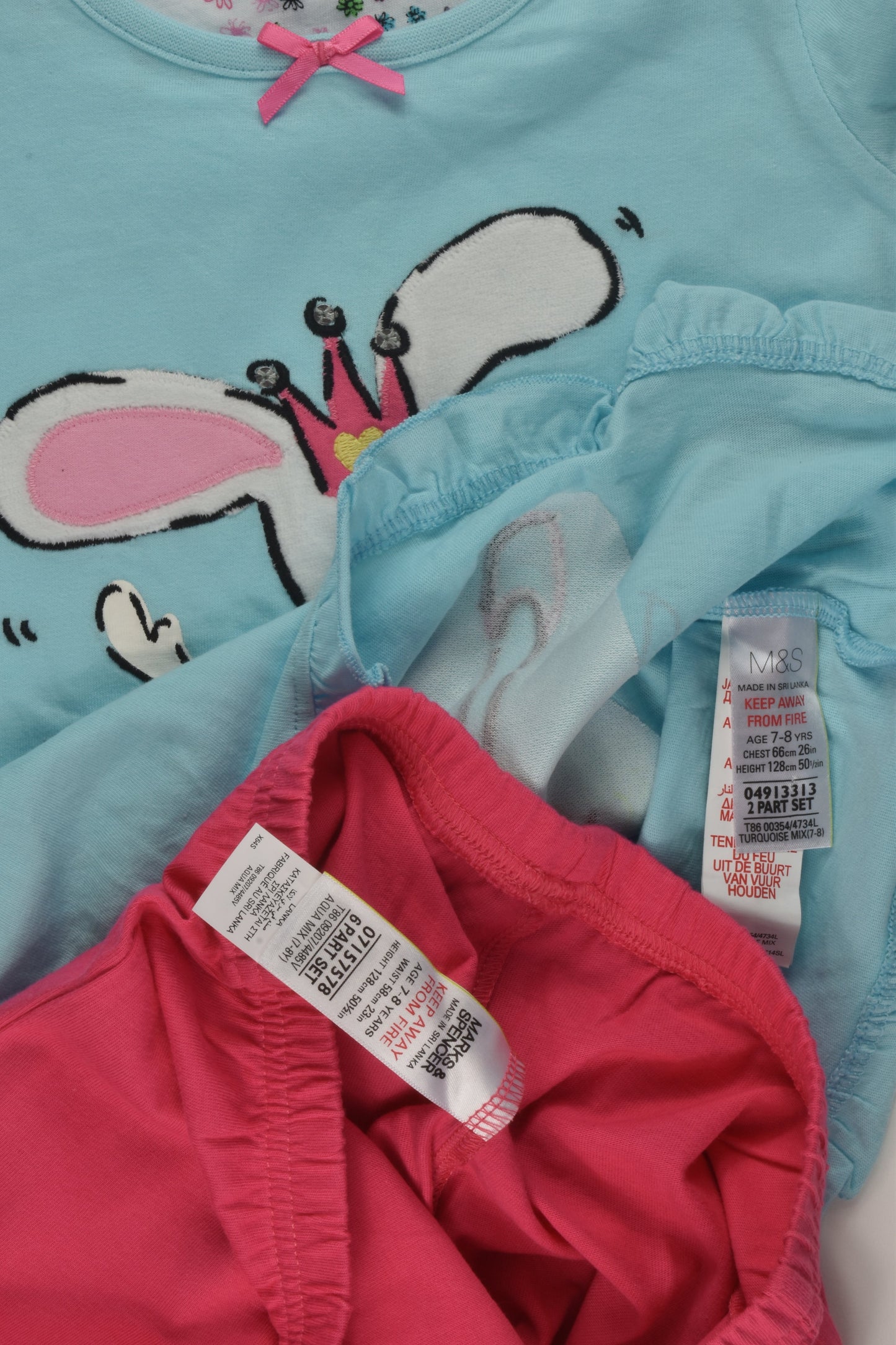 Marks & Spencer Size 7-8 Bunny Ballerina Pyjamas