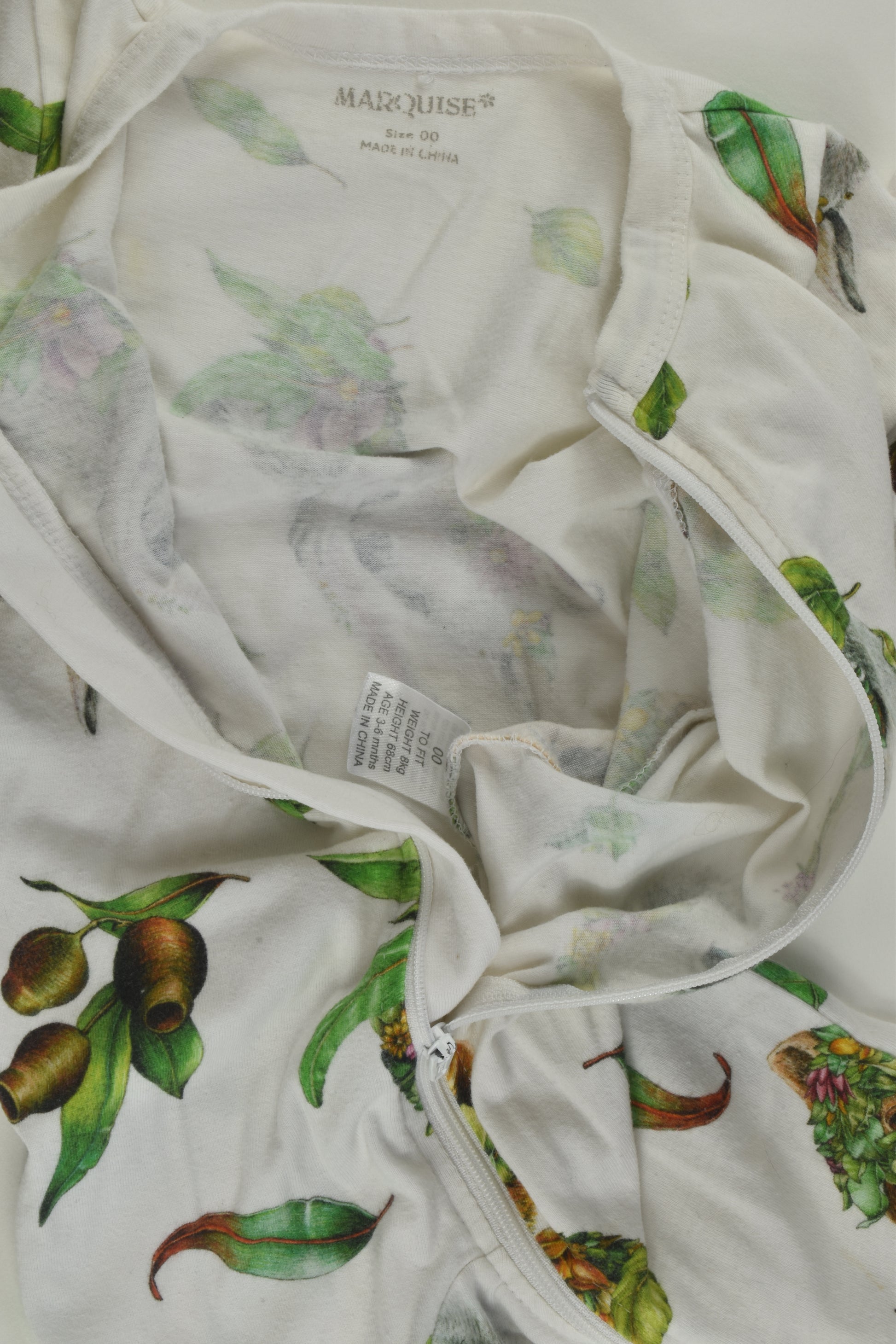Marquise Size 00 Australian Fauna and Flora Romper