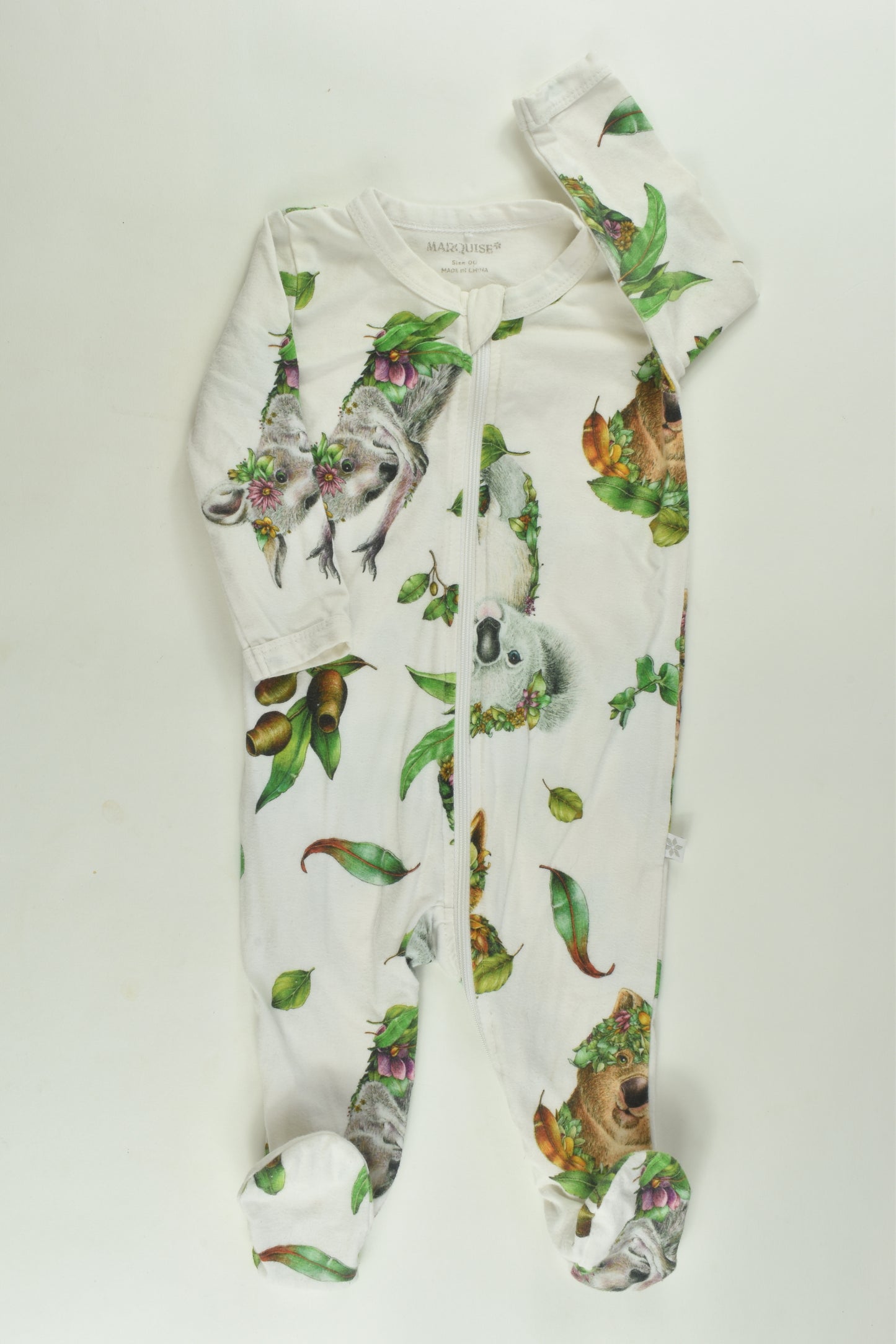 Marquise Size 00 Australian Fauna and Flora Romper