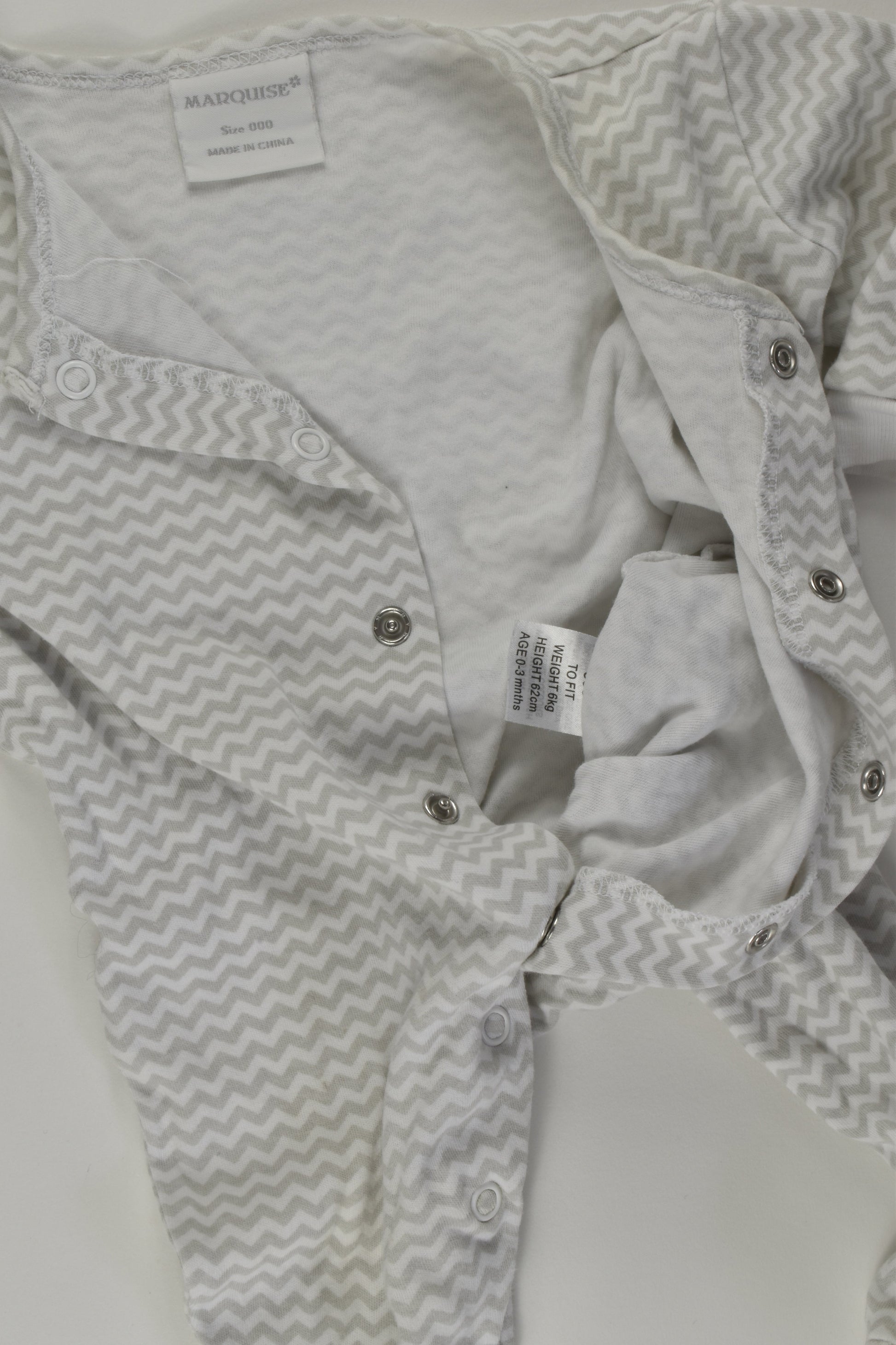 Marquise Size 000 Footed Romper