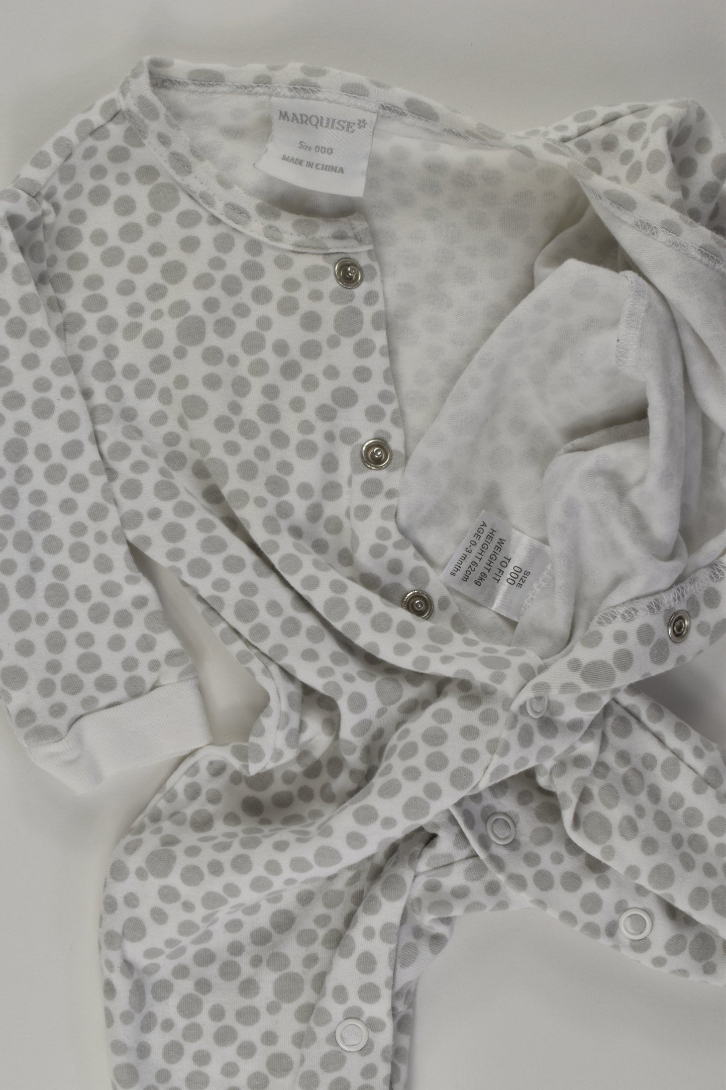 Marquise Size 000 Footed Romper