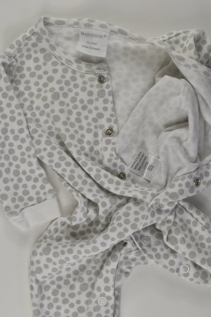 Marquise Size 000 Footed Romper