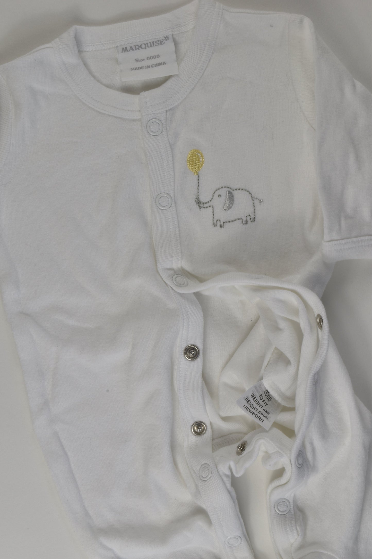 Marquise Size 0000 Elephant Romper