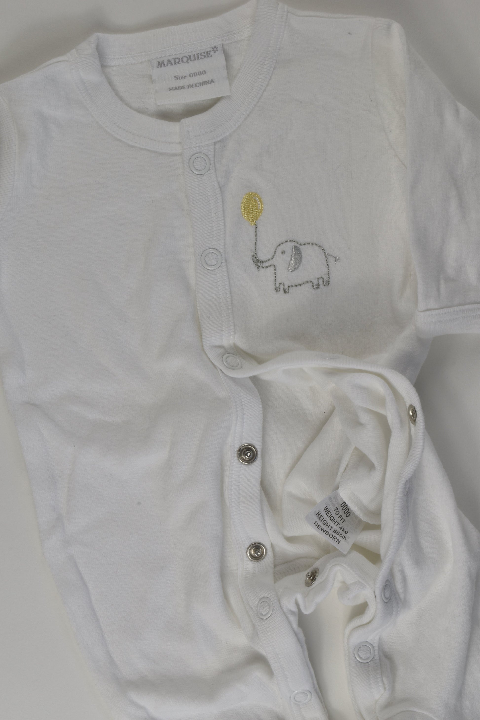 Marquise Size 0000 Elephant Romper