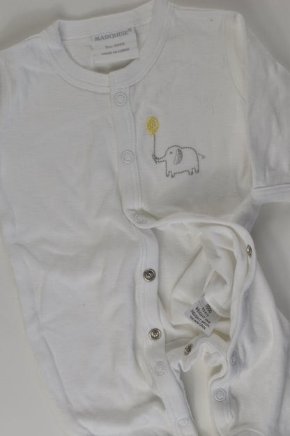 Marquise Size 0000 Elephant Romper