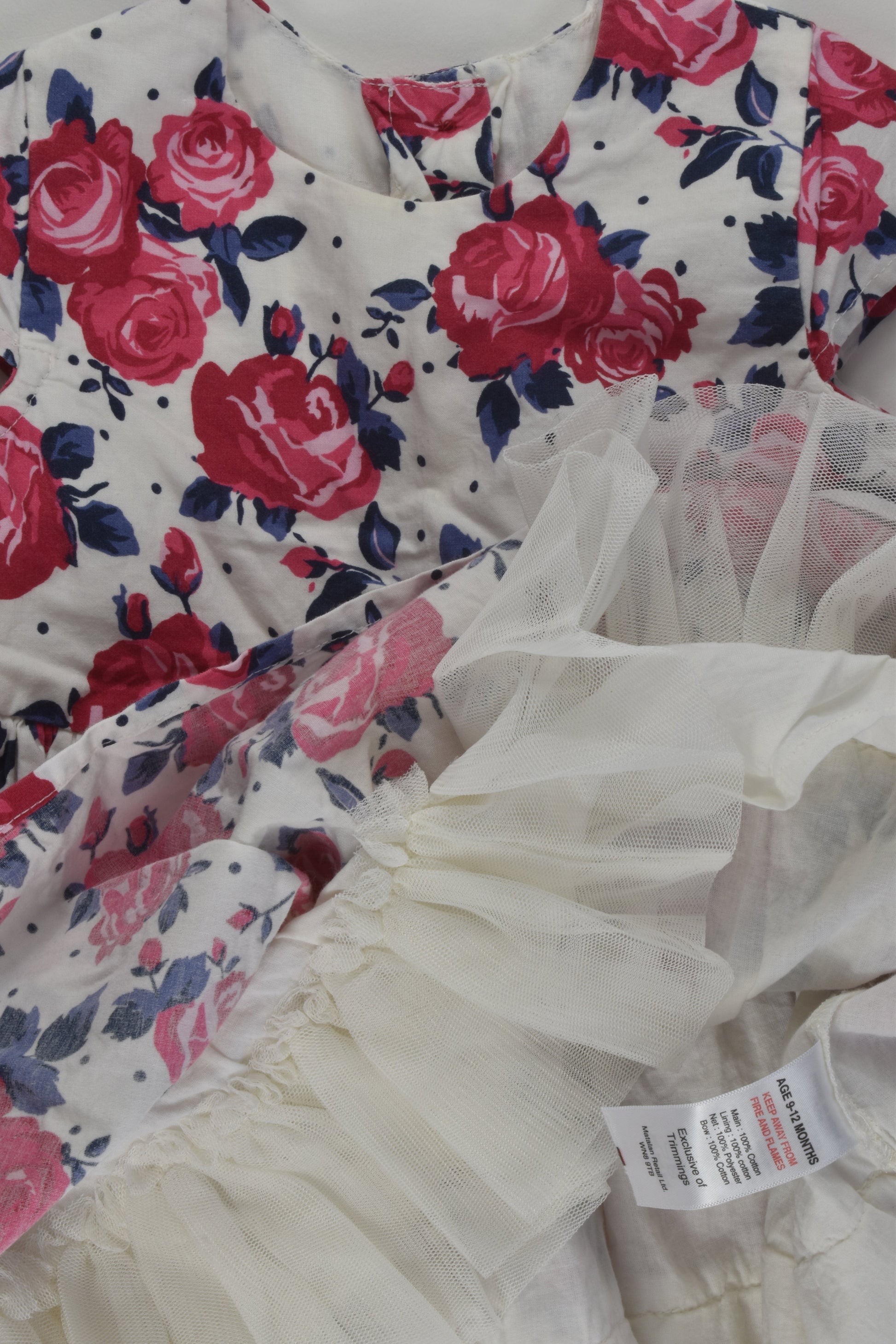 Matalan Size 0 Lined Roses Dress