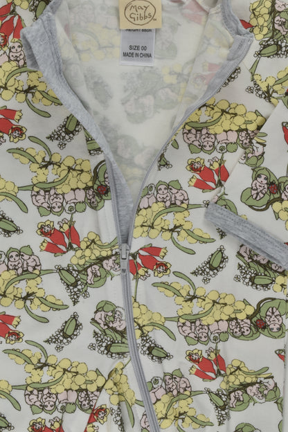 May Gibbs Size 00 Gumnut Babies Footed Romper