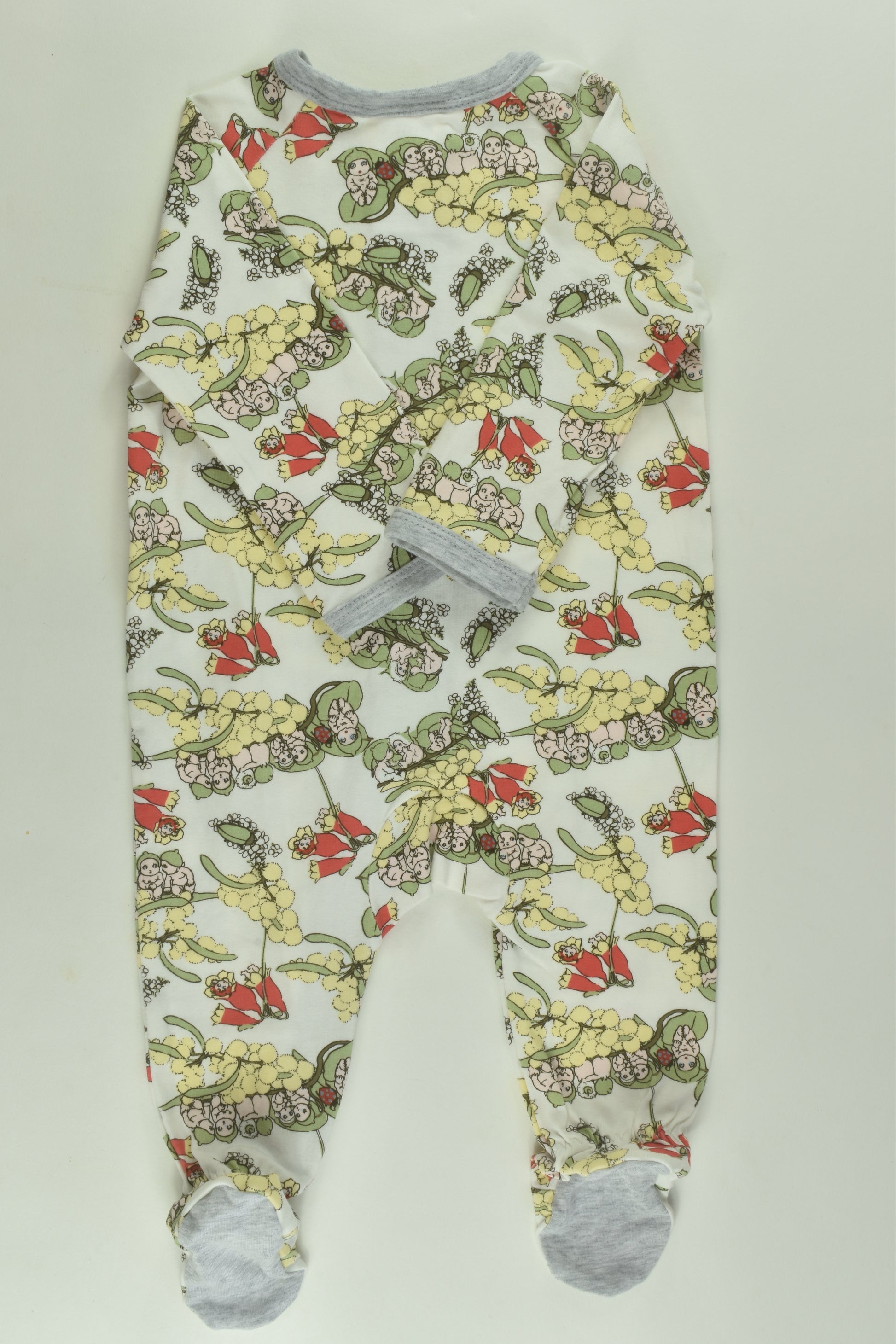 May Gibbs Size 00 Gumnut Babies Footed Romper