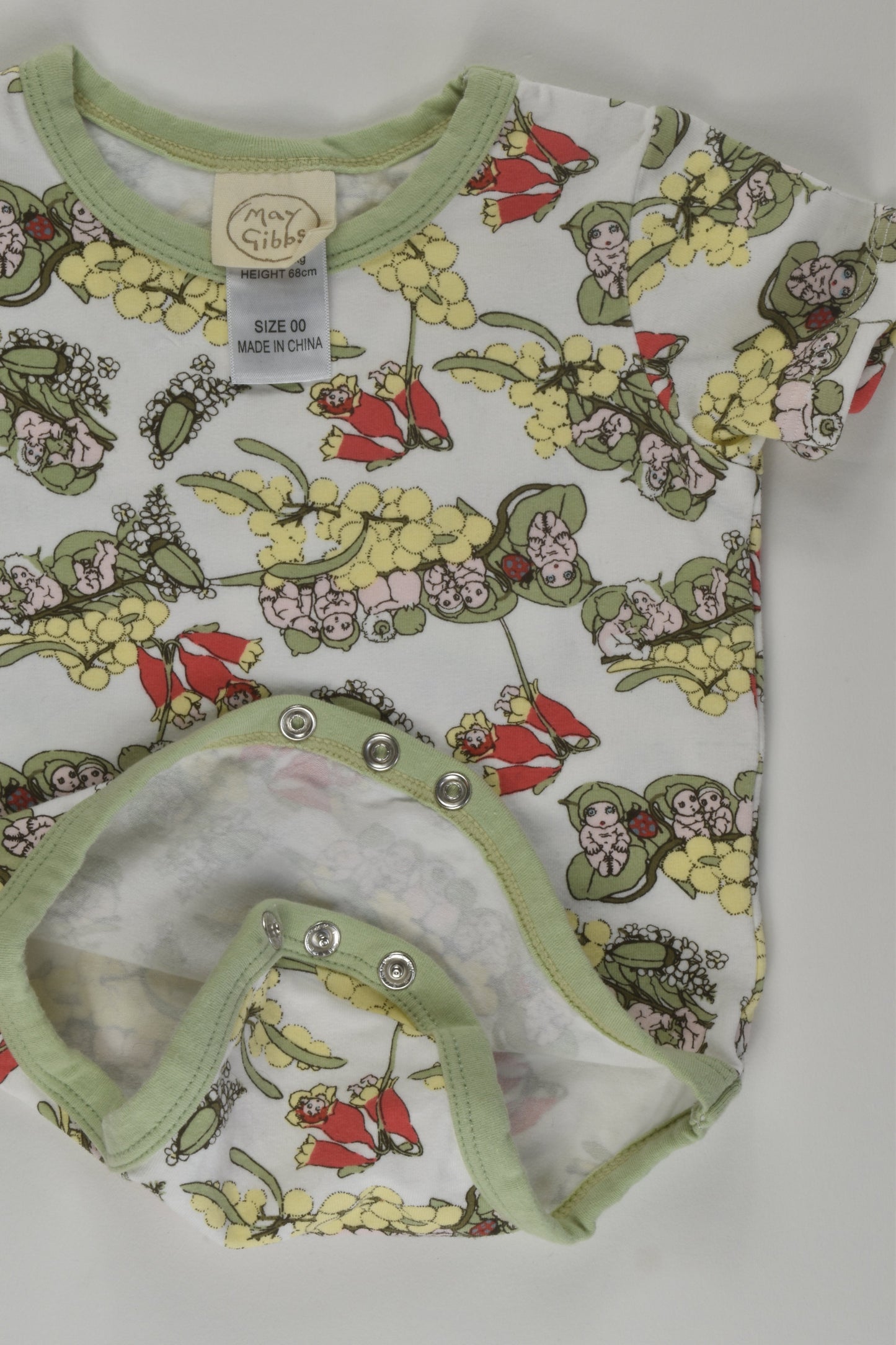 May Gibbs Sizer 000 Gumnut Babies Bodysuit
