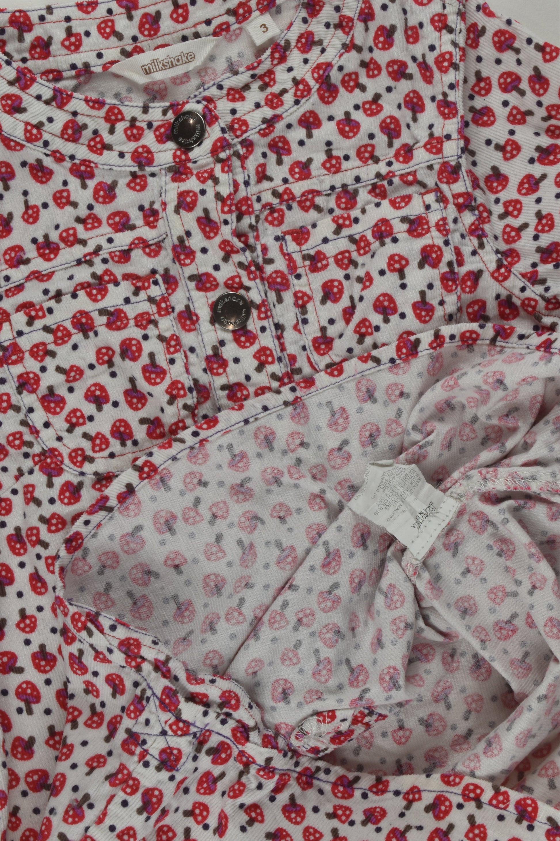 Milkshake Size 3 Mushroom Cord Dress