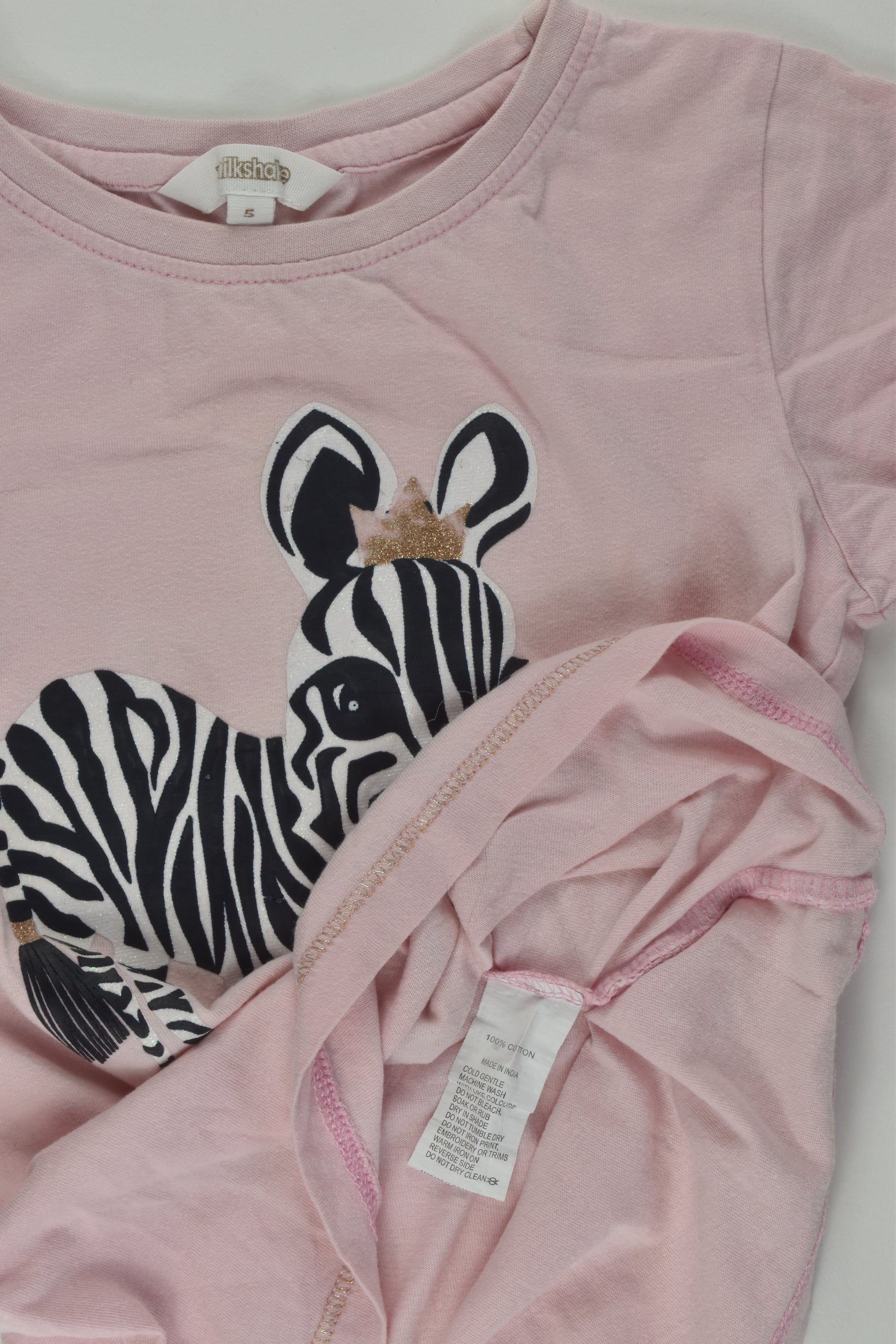 Milkshake Size 5 Zebra T-shirt