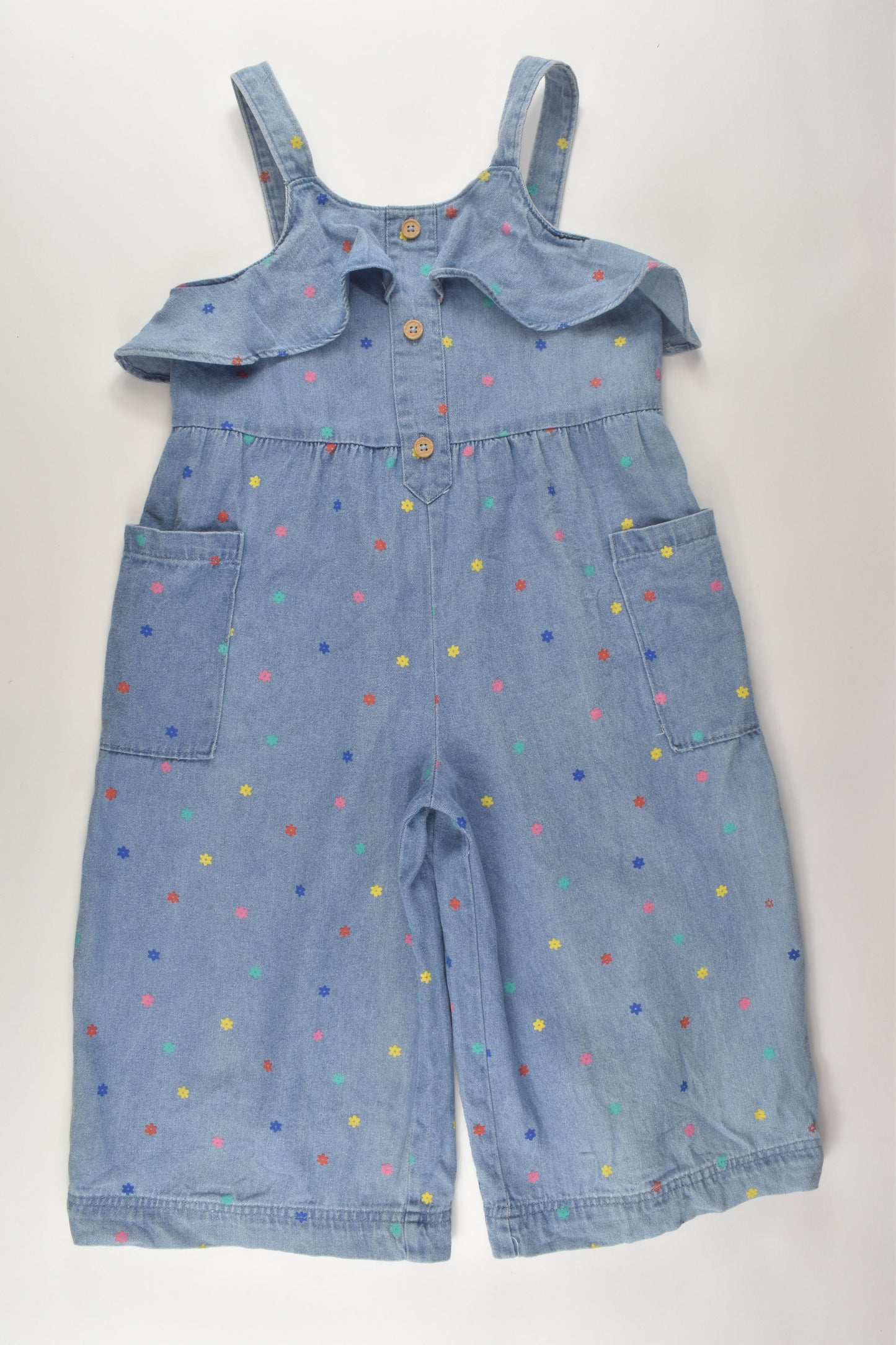 Milkshake Size 6 Floral Denim Jumpsuit