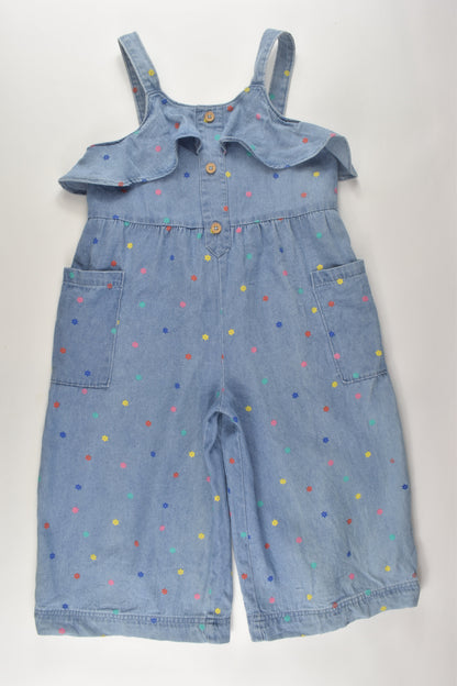 Milkshake Size 6 Floral Denim Jumpsuit