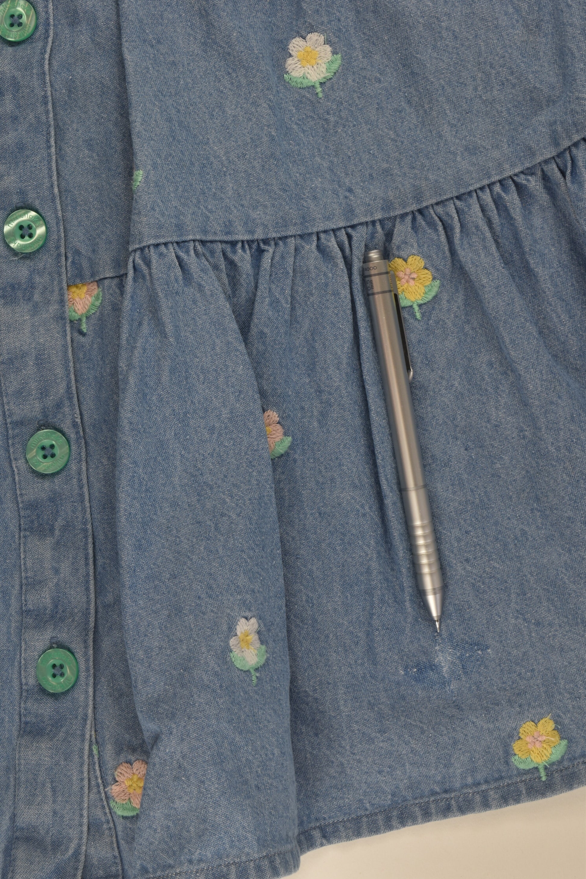 Milkshake Size 7 Denim Embroidery Dress