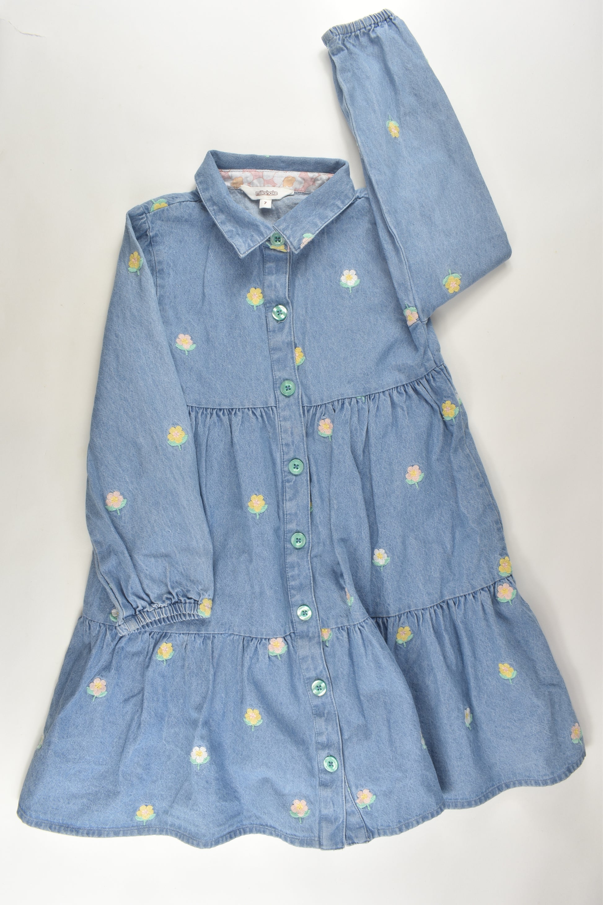 Milkshake Size 7 Denim Embroidery Dress