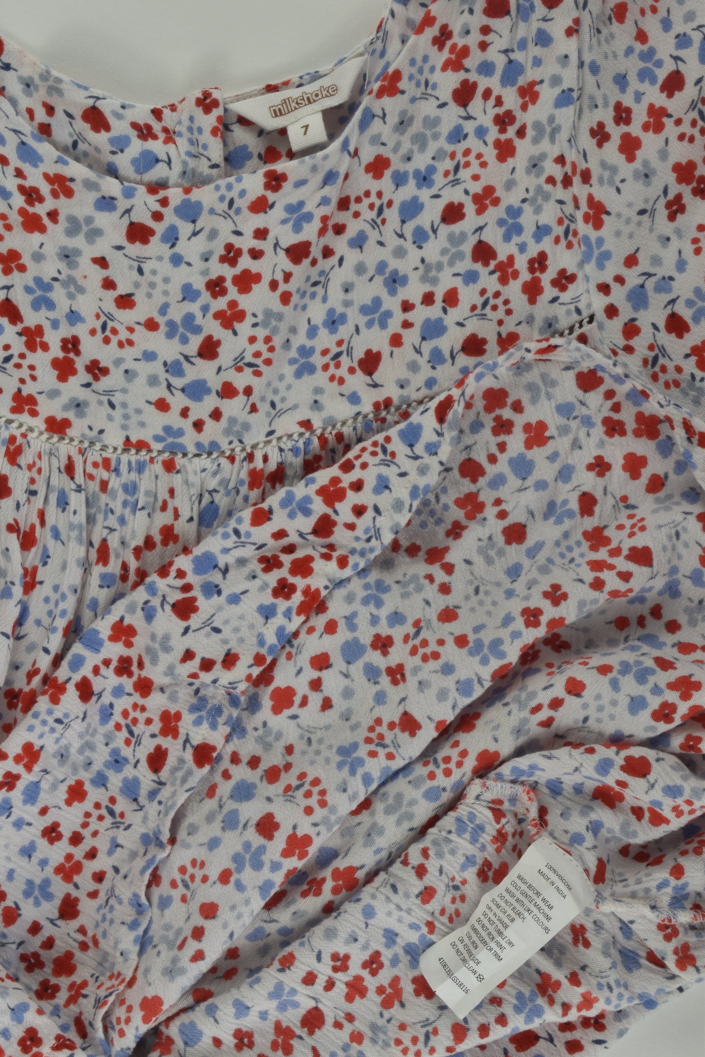 Milkshake Size 7 Floral Viscose Dress