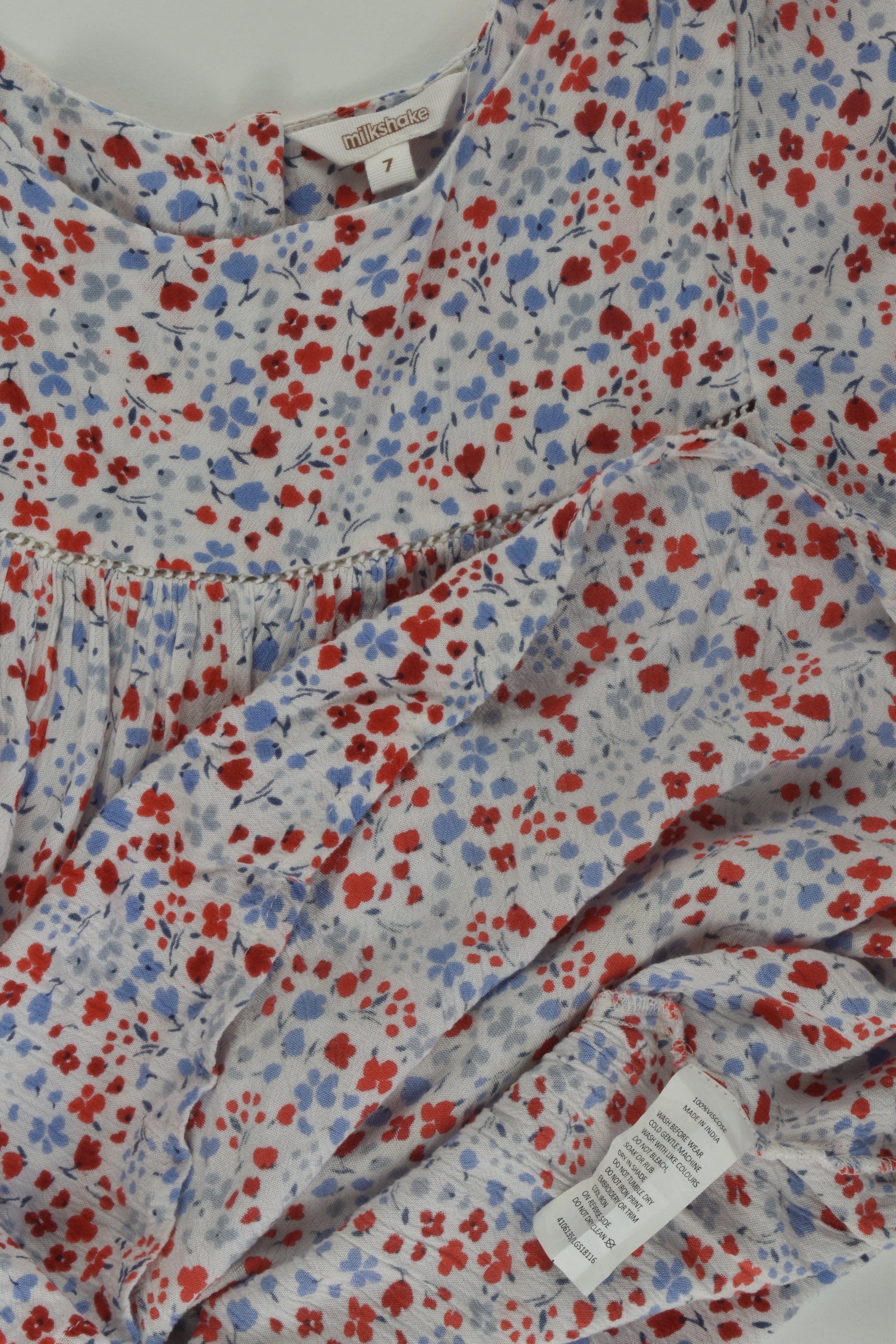 Milkshake Size 7 Floral Viscose Dress