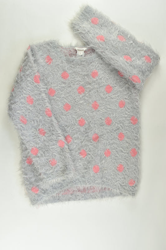 Milkshake Size 7 Polka Dots Fluffy Knit Jumper