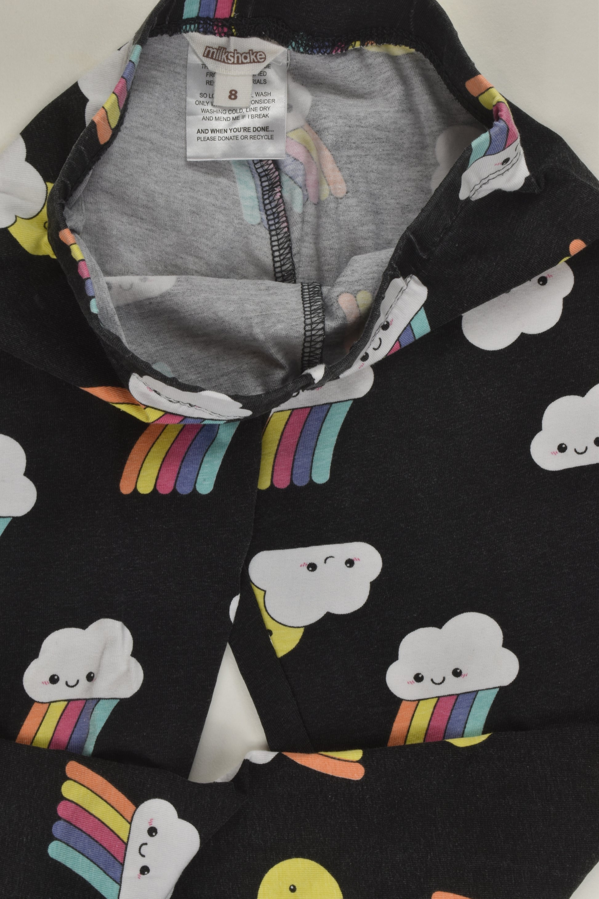 Milkshake Size 8 Rainbow Clouds Leggings