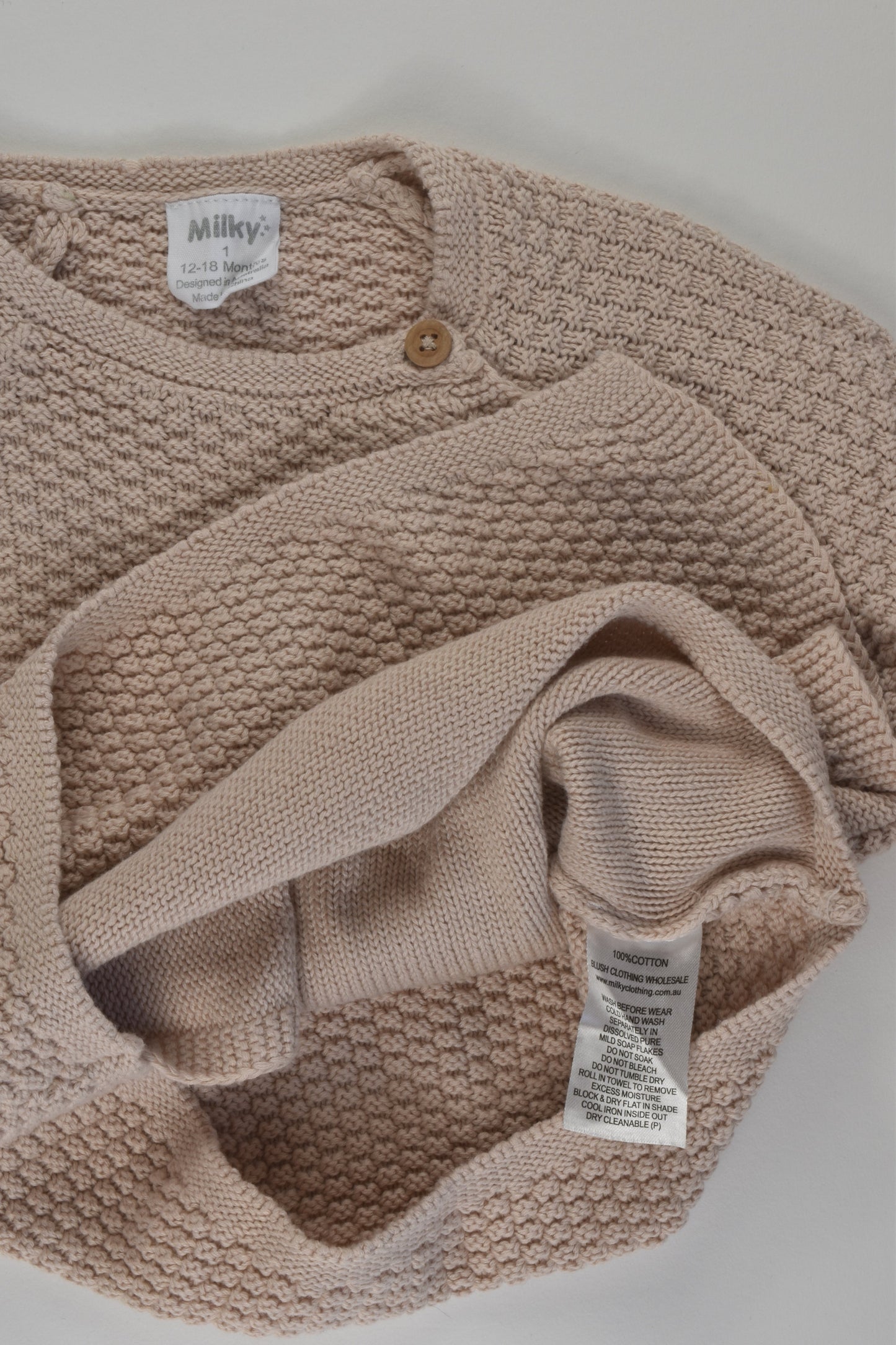 Milky Size 1 Knit Wrap Jumper