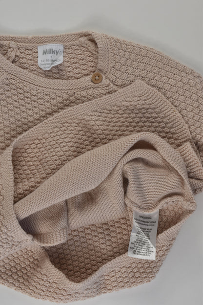 Milky Size 1 Knit Wrap Jumper