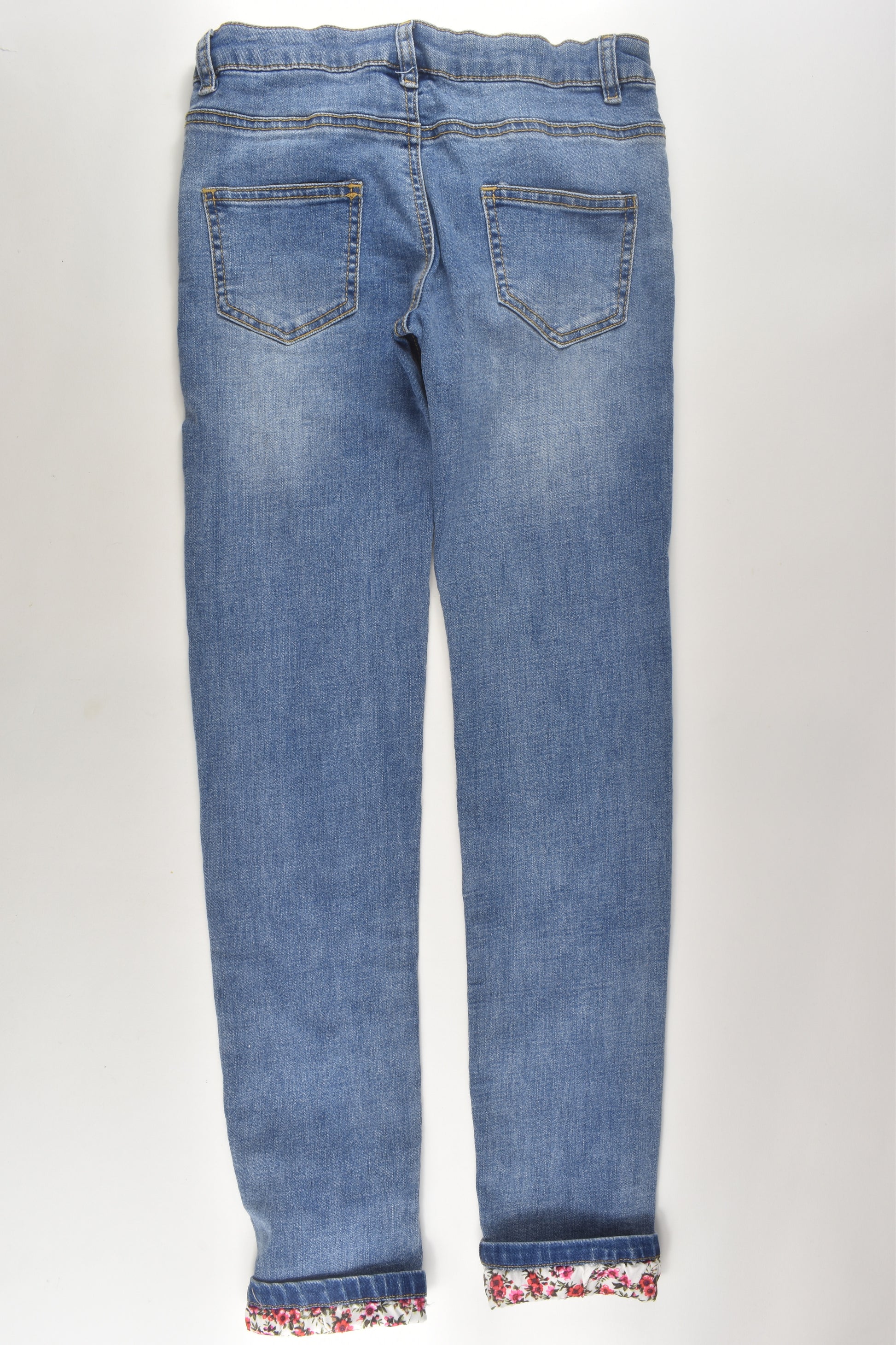 Milky Size 10 Floral Detail Denim Pants