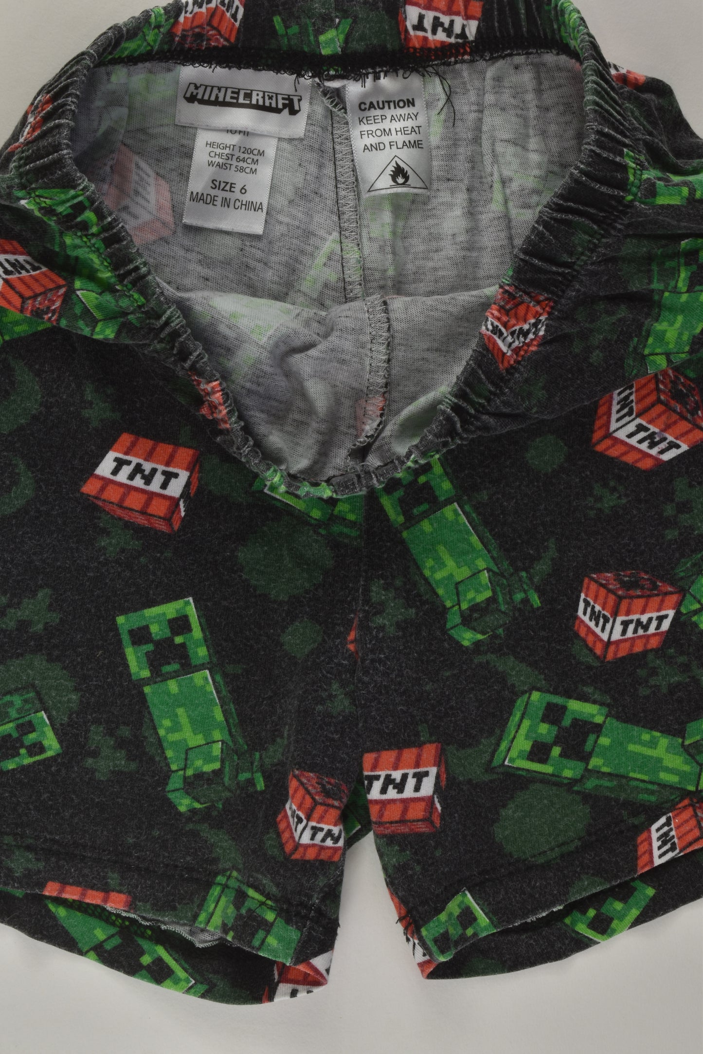 Minecraft Size 6 Shorts