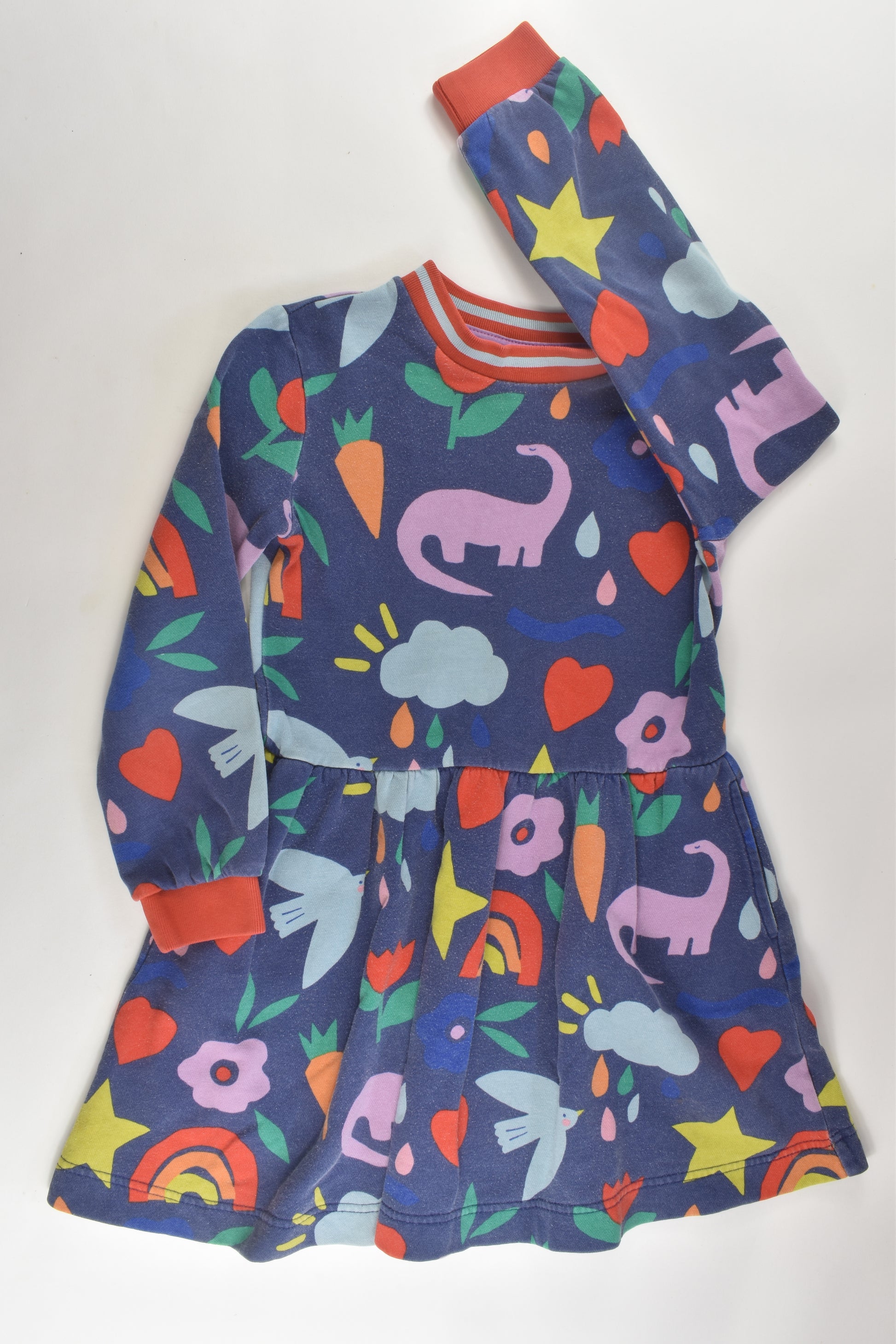 Mini Boden Size 6-7 Dinosaur Dress