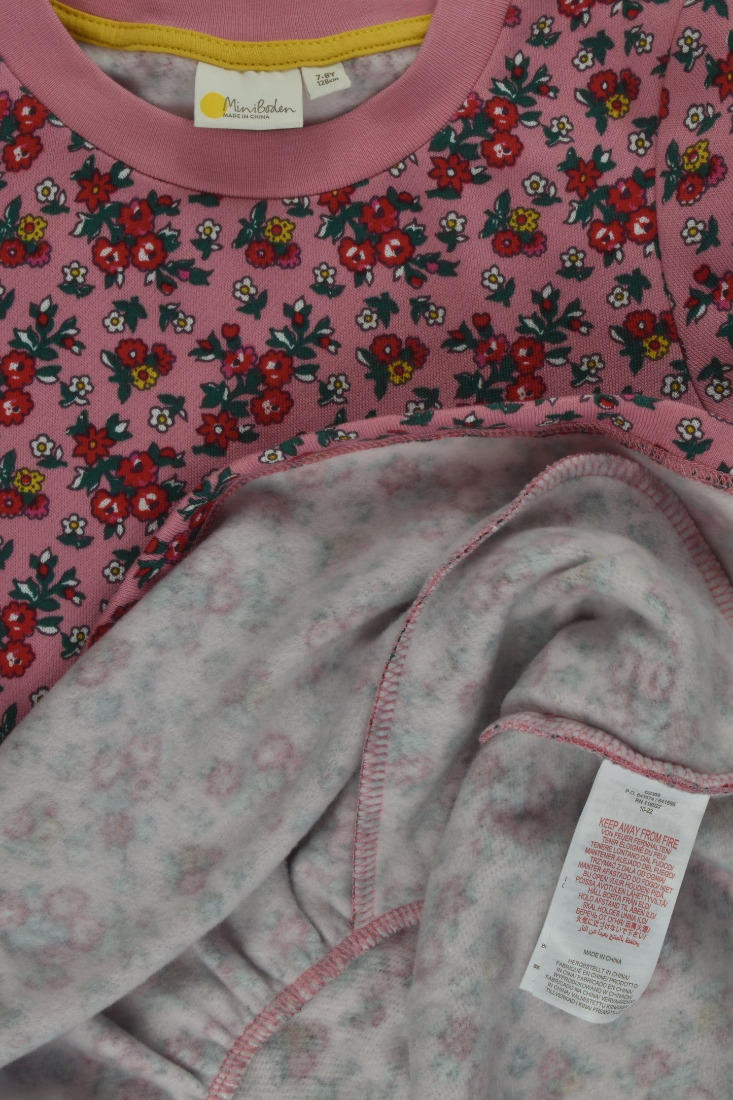 Mini Boden Size 7-8 Floral Sweater Dress