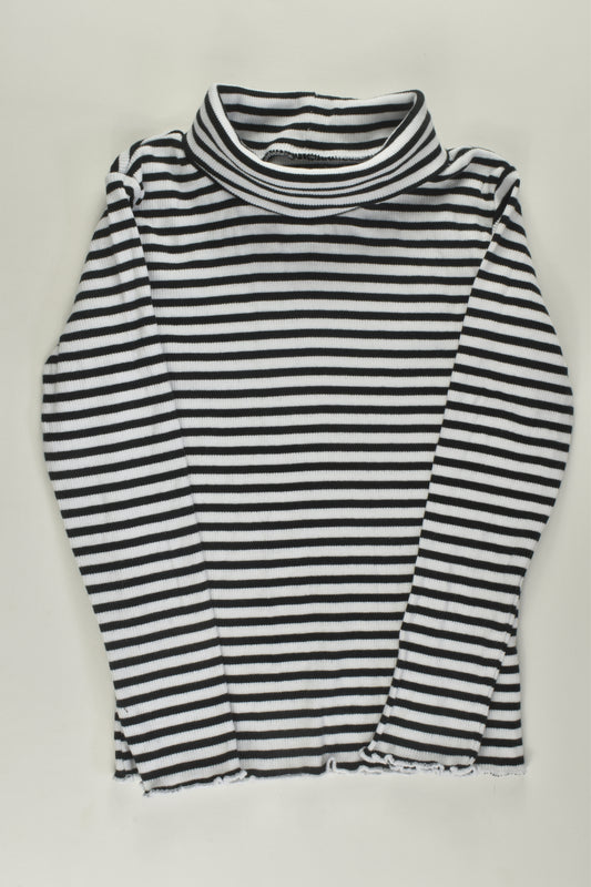 Mini Mango Size 6 Ribbed Turtle Neck Top
