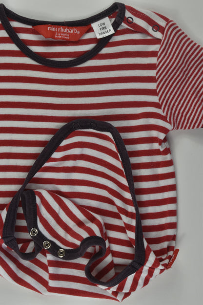 Mini Rhubarb Size 00 Striped Bodysuit