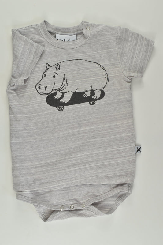 Minti Size 1 Hippo Bodysuit