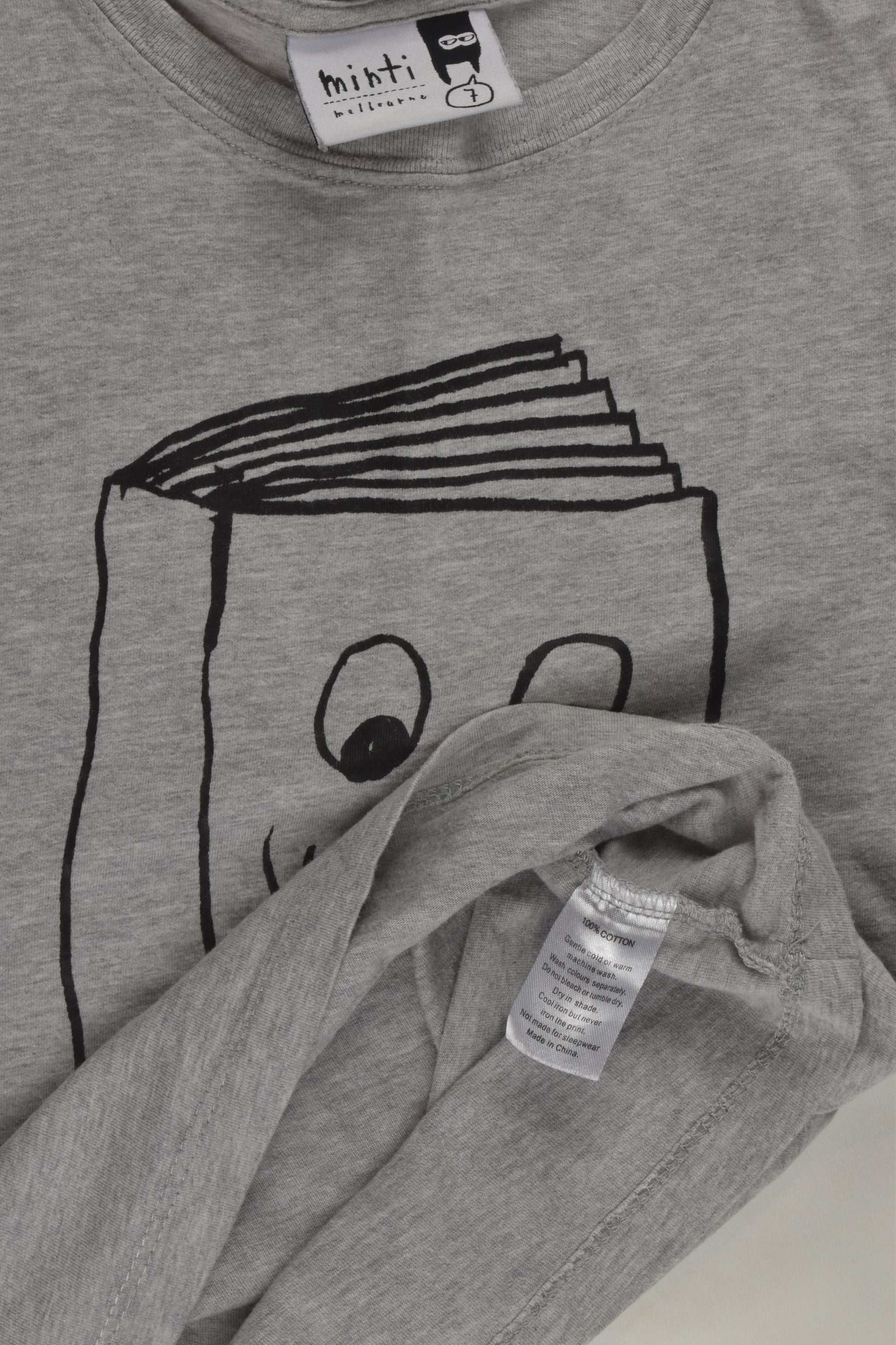 Minti Size 7 'Let's Read' T-shirt