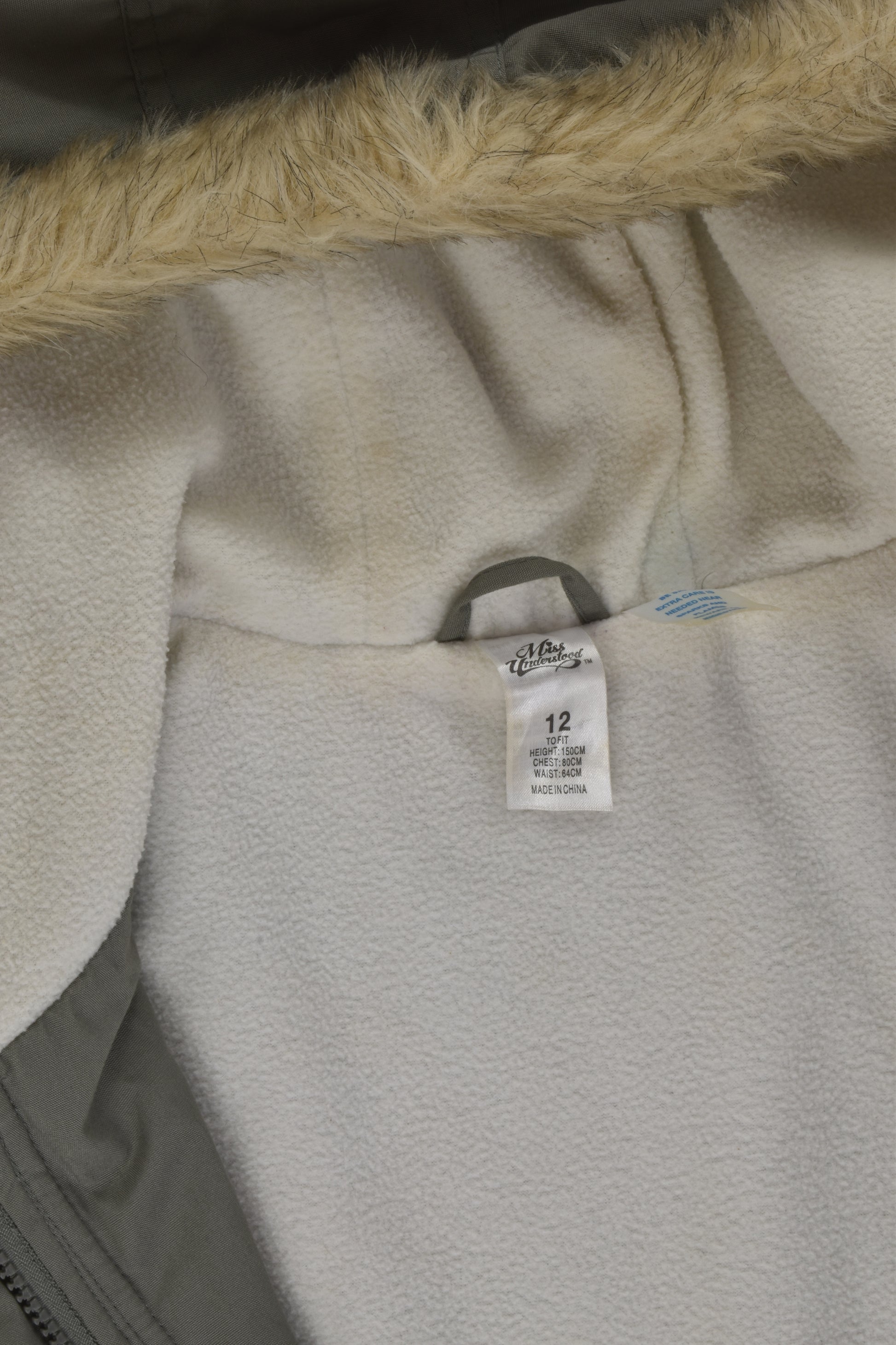 Miss Understood Size 12 Fleece Lined Jacket