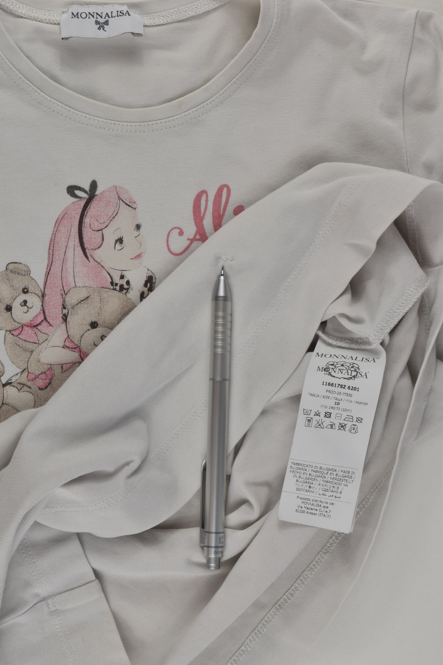 Monnalisa Size 10 Alice in Wonderland Top