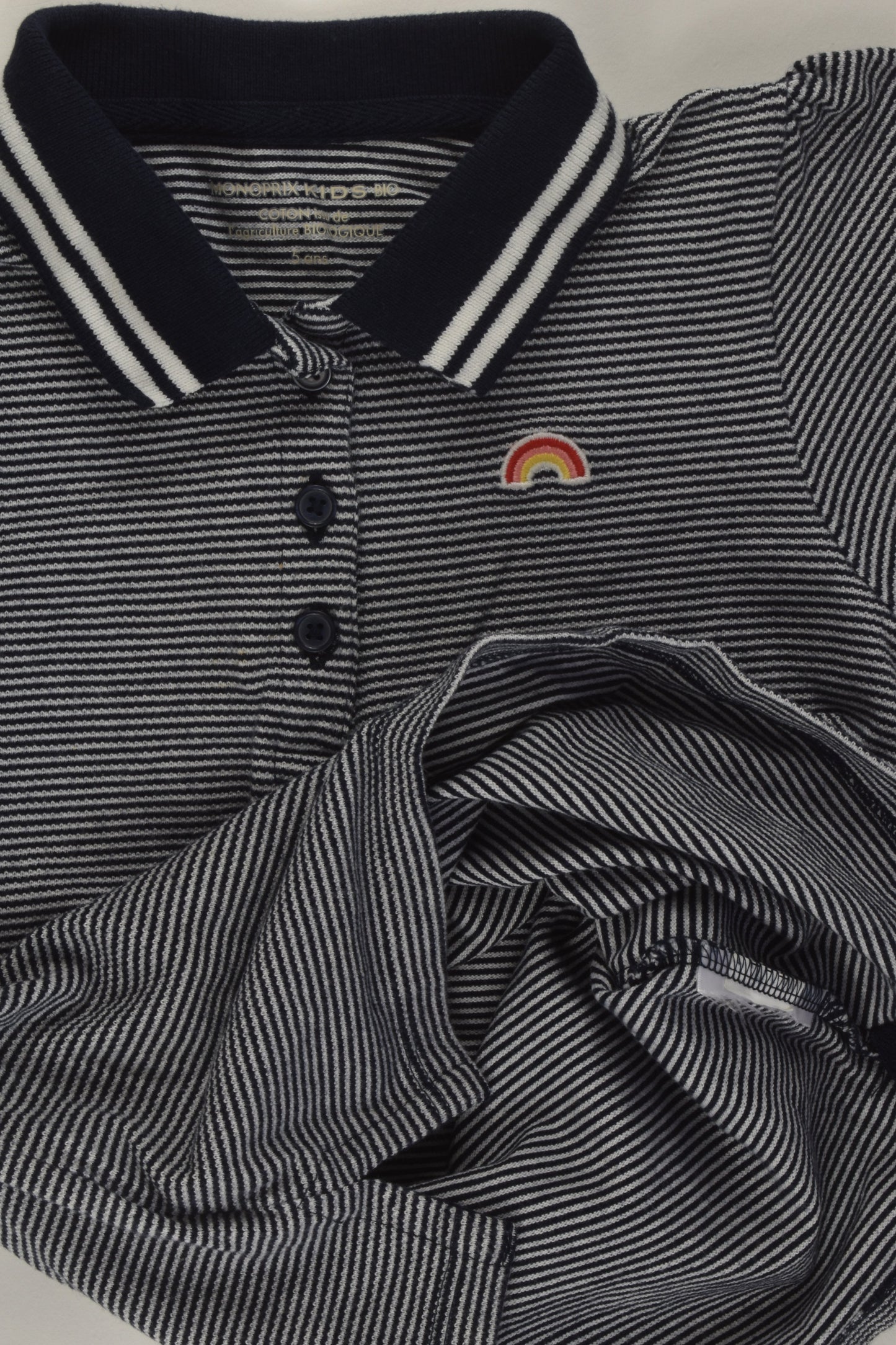 Monoprix Kids Size 5 Rainbow Polo Shirt