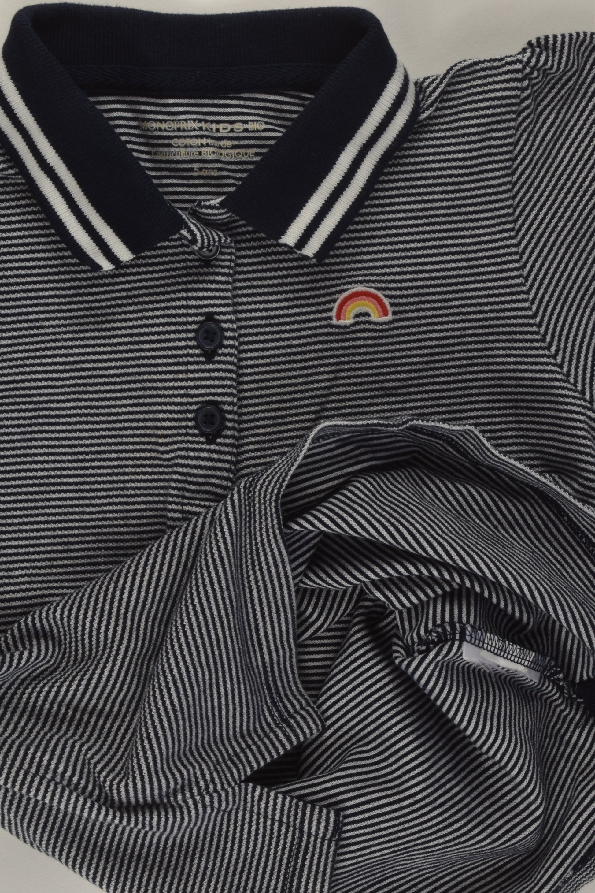 Monoprix Kids Size 5 Rainbow Polo Shirt