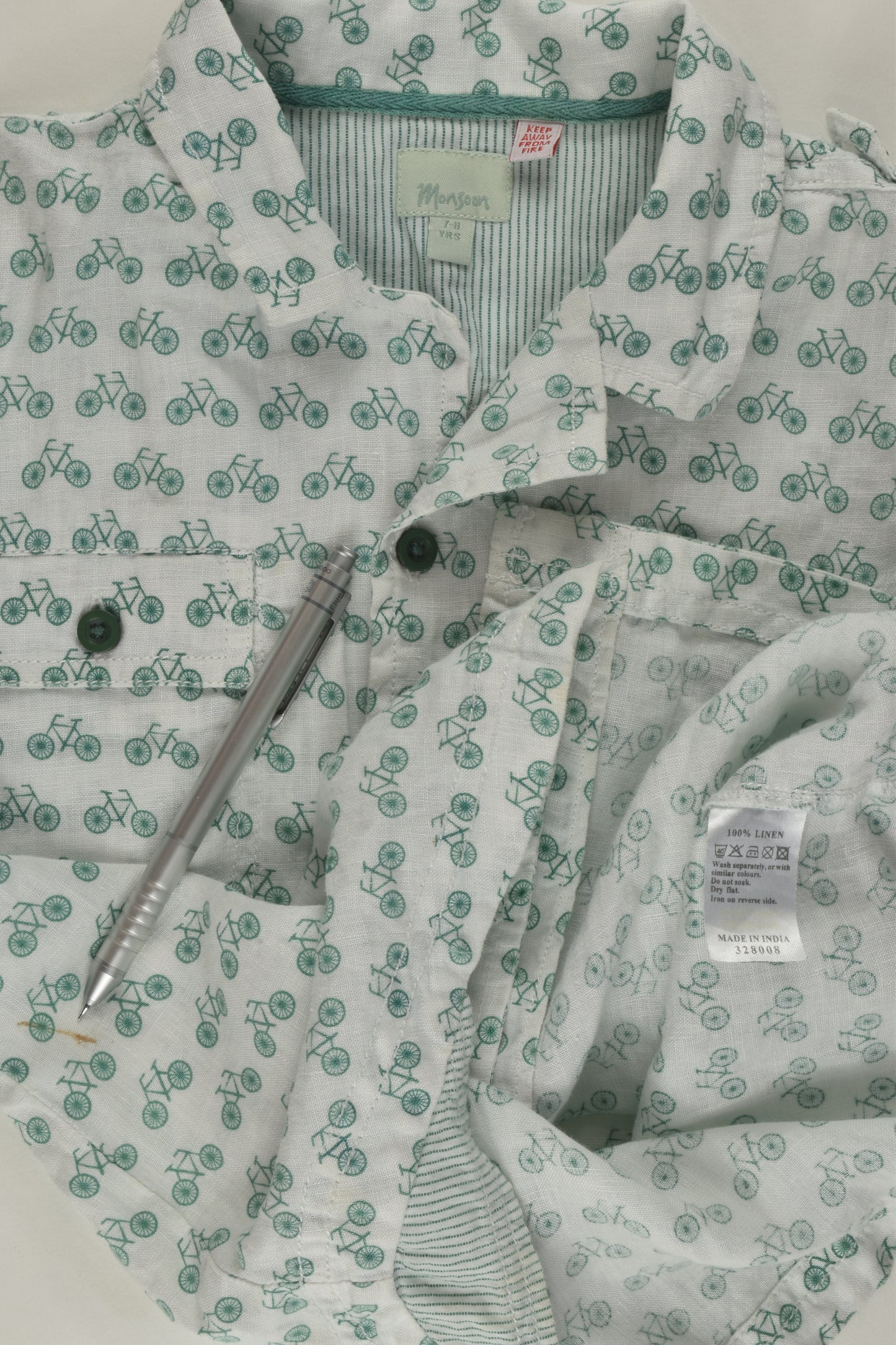 Monsoon Size 7-8 Linen Shirt