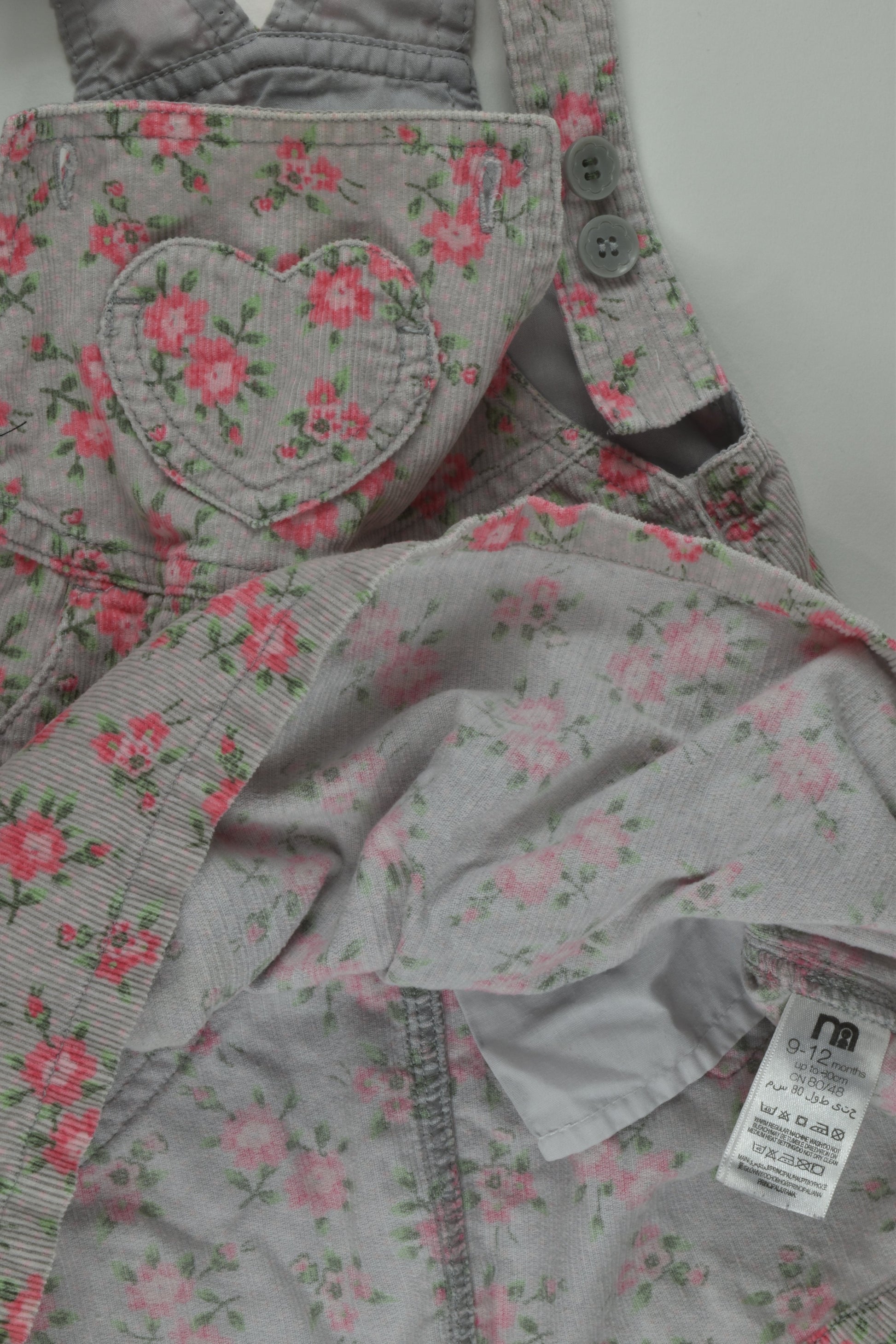 Mothercare Size 0 Floral Cord Dress