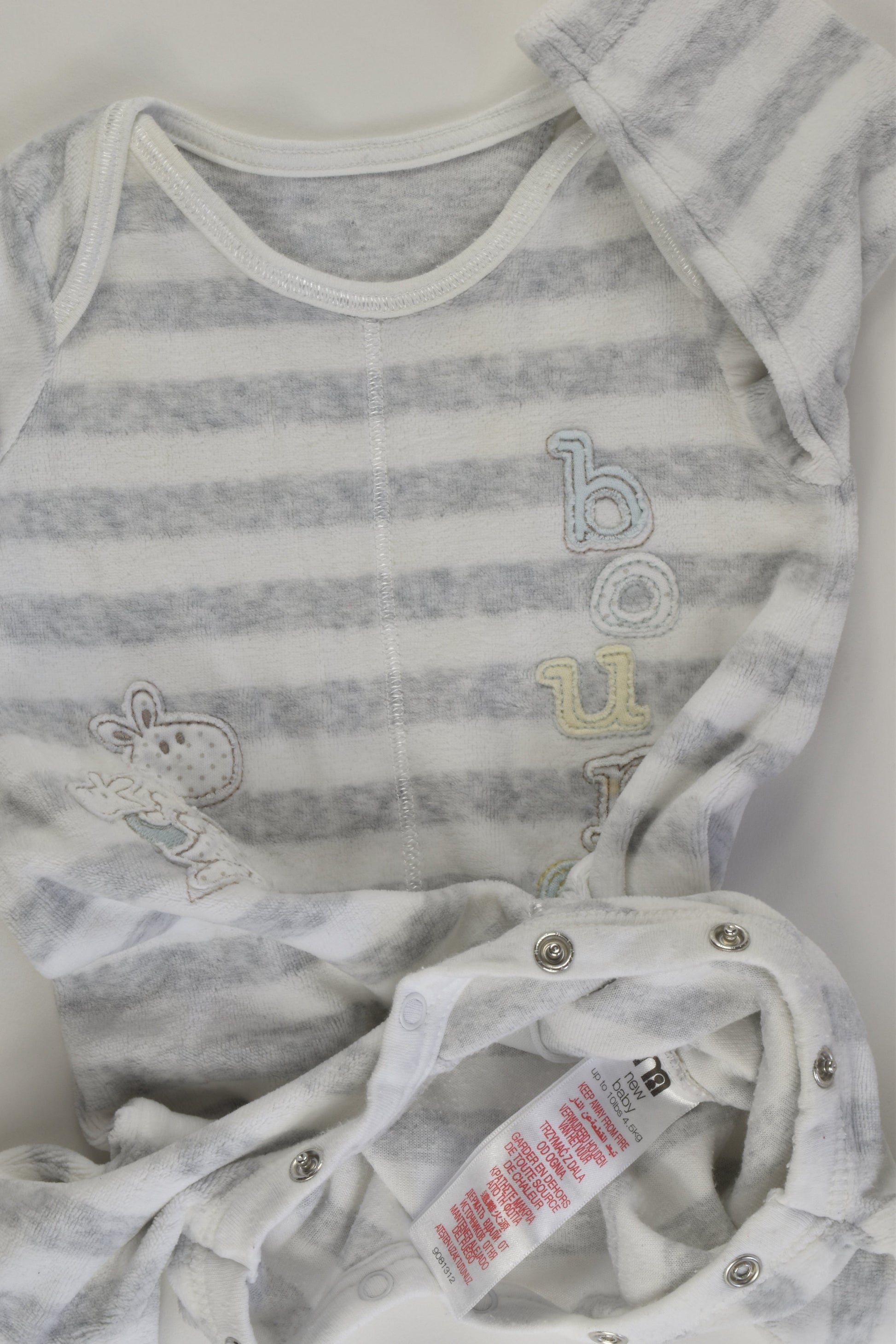 Mothercare Size 000 Velour Romper