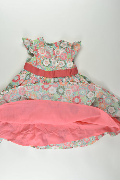 Mothercare Size 2 Lined Floral Dress
