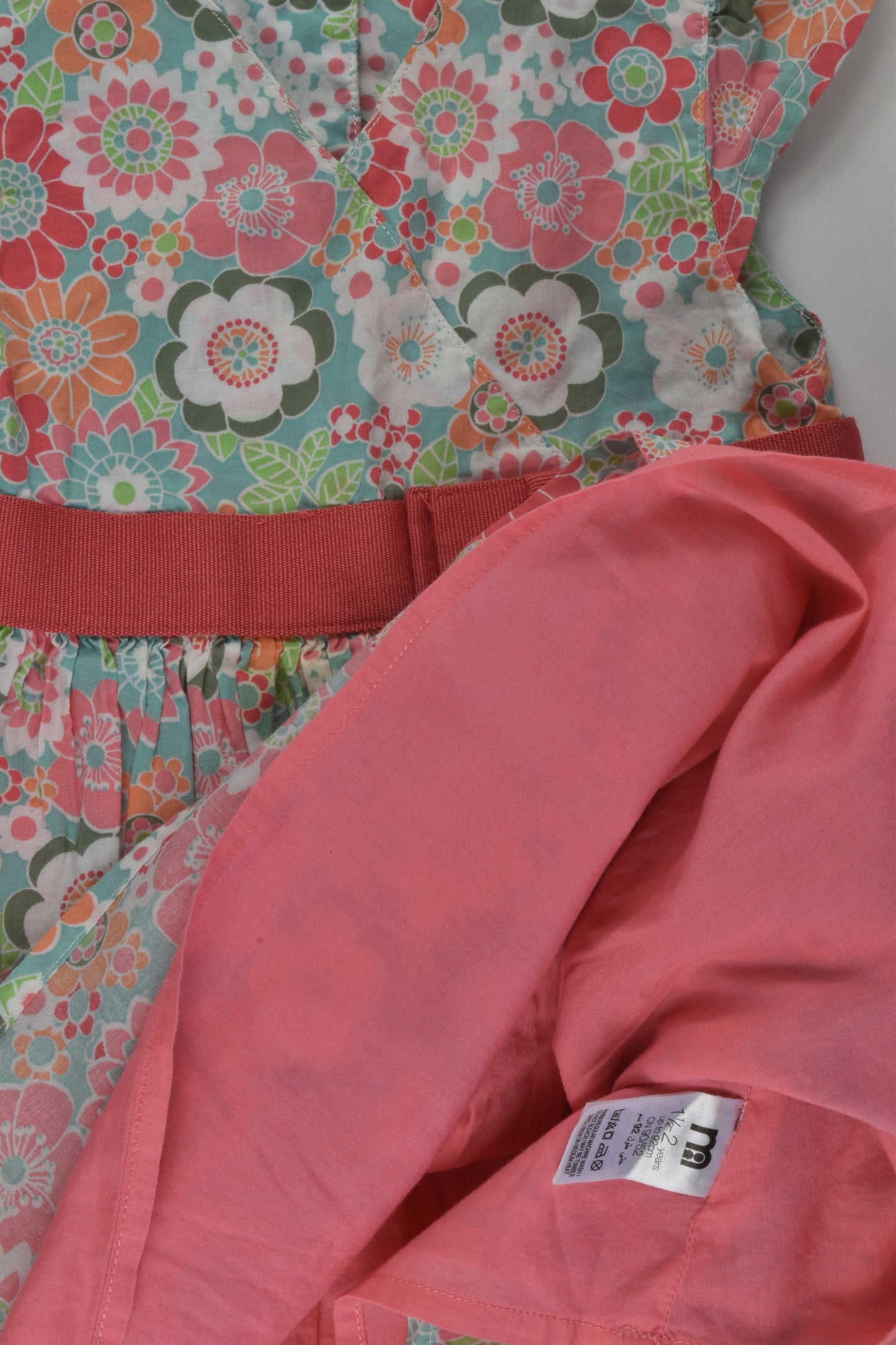 Mothercare Size 2 Lined Floral Dress